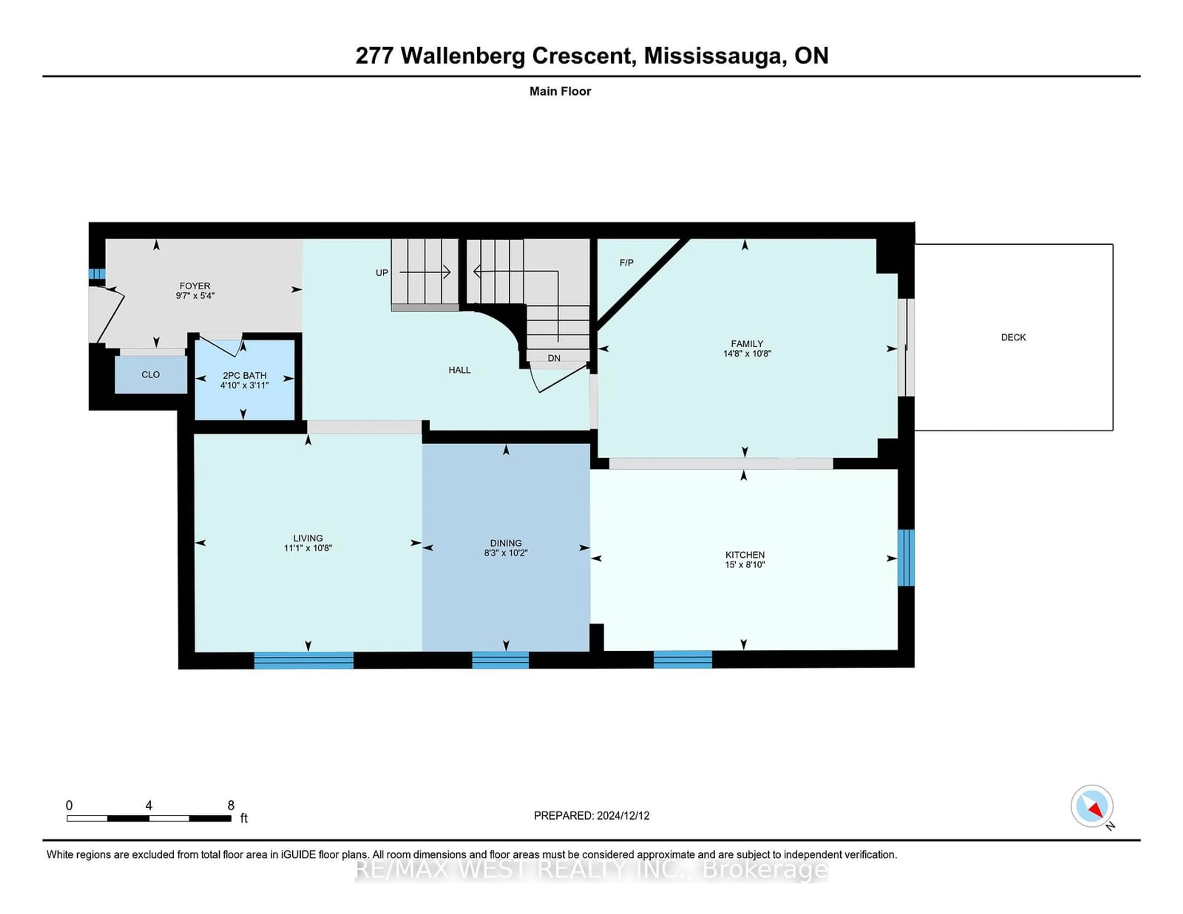 Floor plan for 277 Wallenberg Cres, Mississauga Ontario L5B 3N4