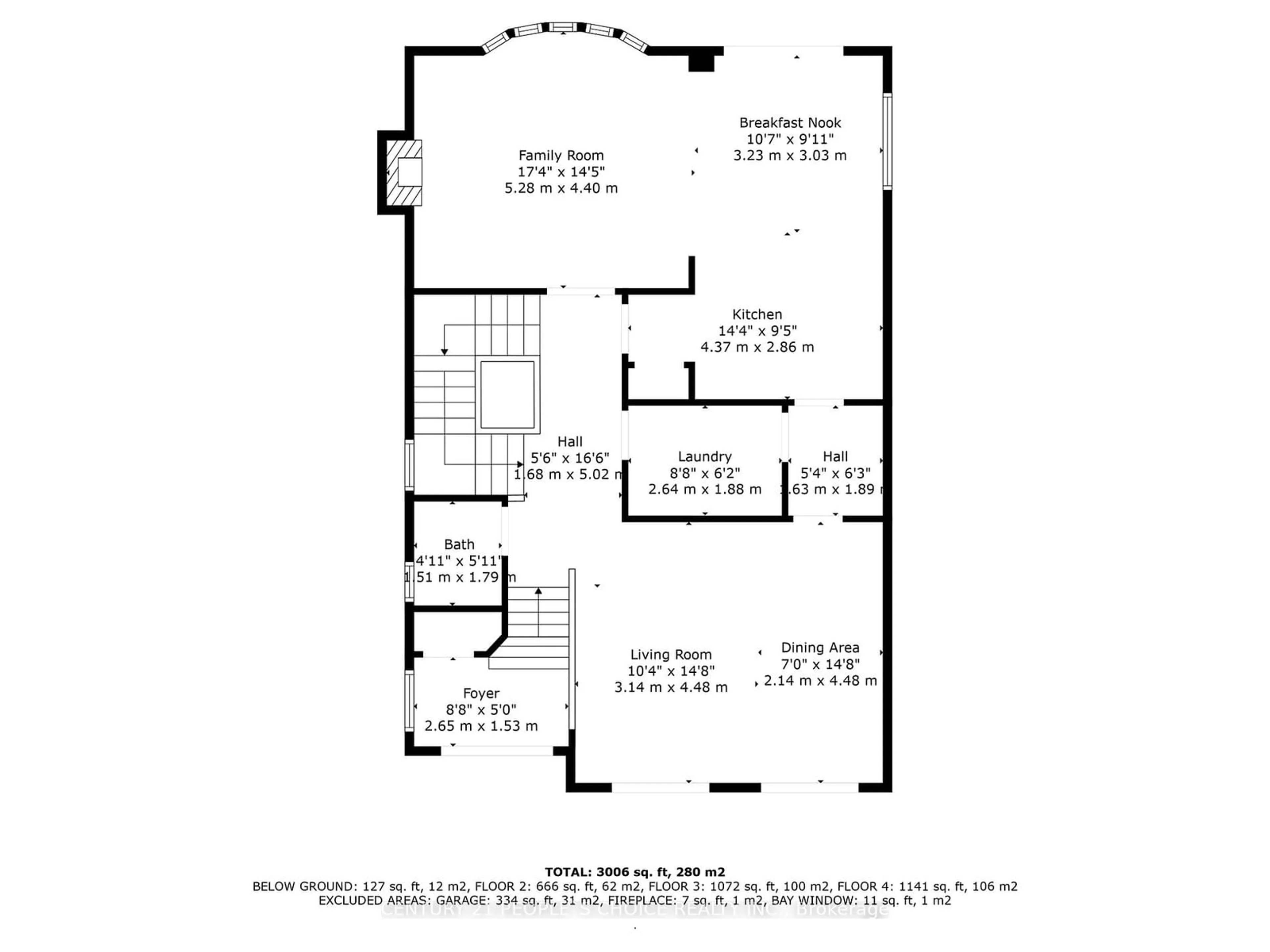 Floor plan for 25 Fahey Dr, Brampton Ontario L6Y 0N8