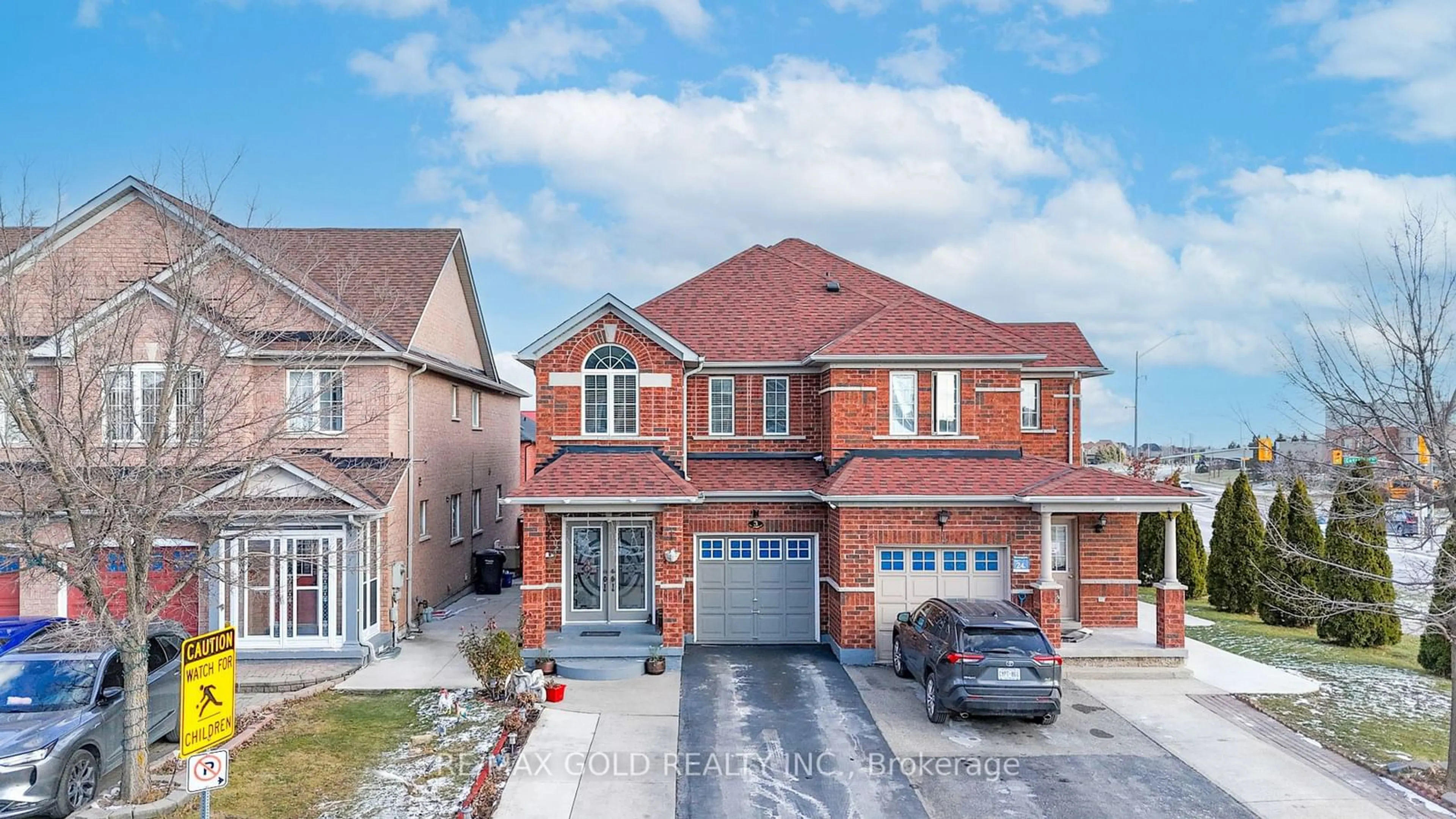 Home with brick exterior material, street for 3 Hot Spring Rd, Brampton Ontario L6R 3H9