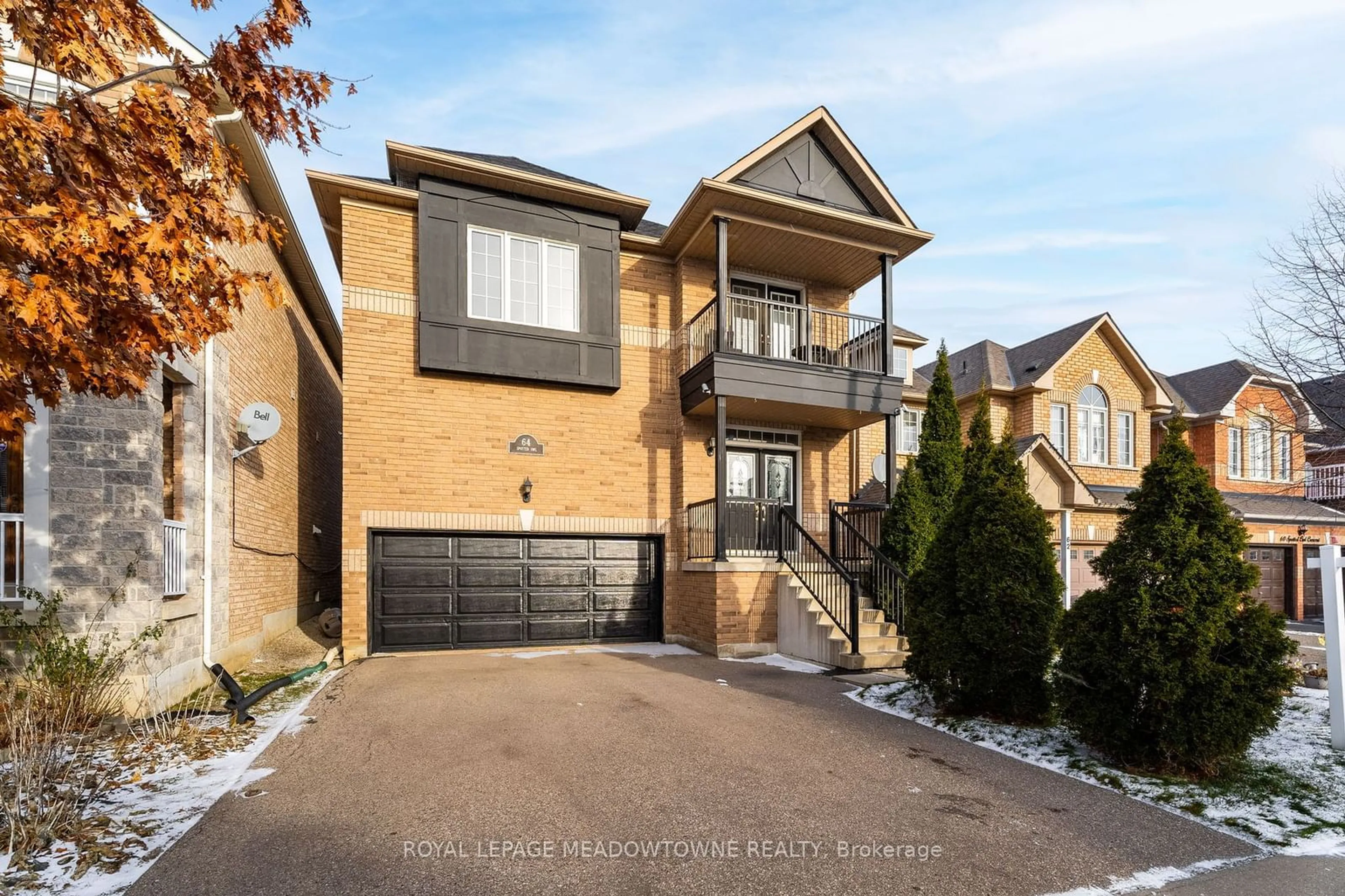 Home with brick exterior material, street for 64 Spotted Owl Cres, Brampton Ontario L7A 0K1