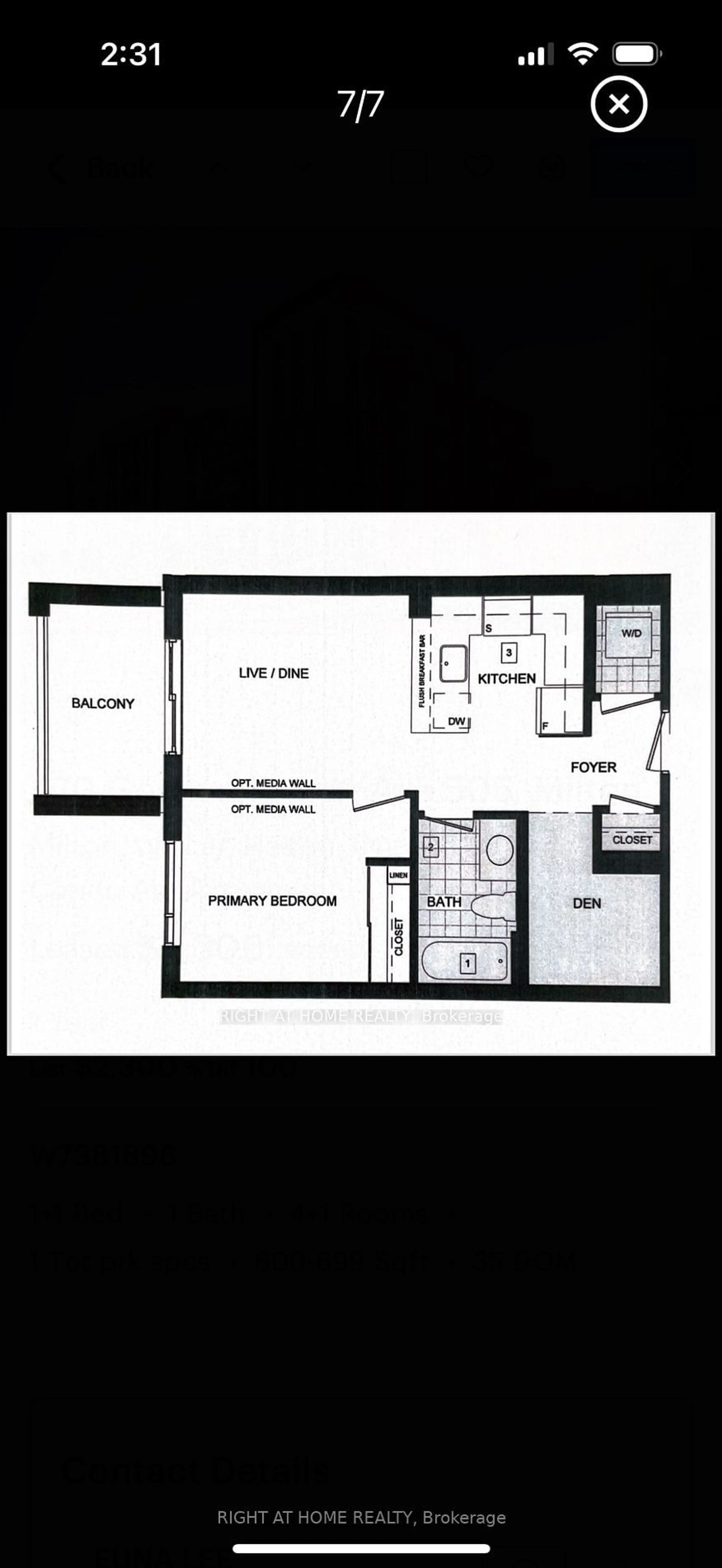 Floor plan for 470 Gordon Krantz Ave #505, Milton Ontario L9T 2X5