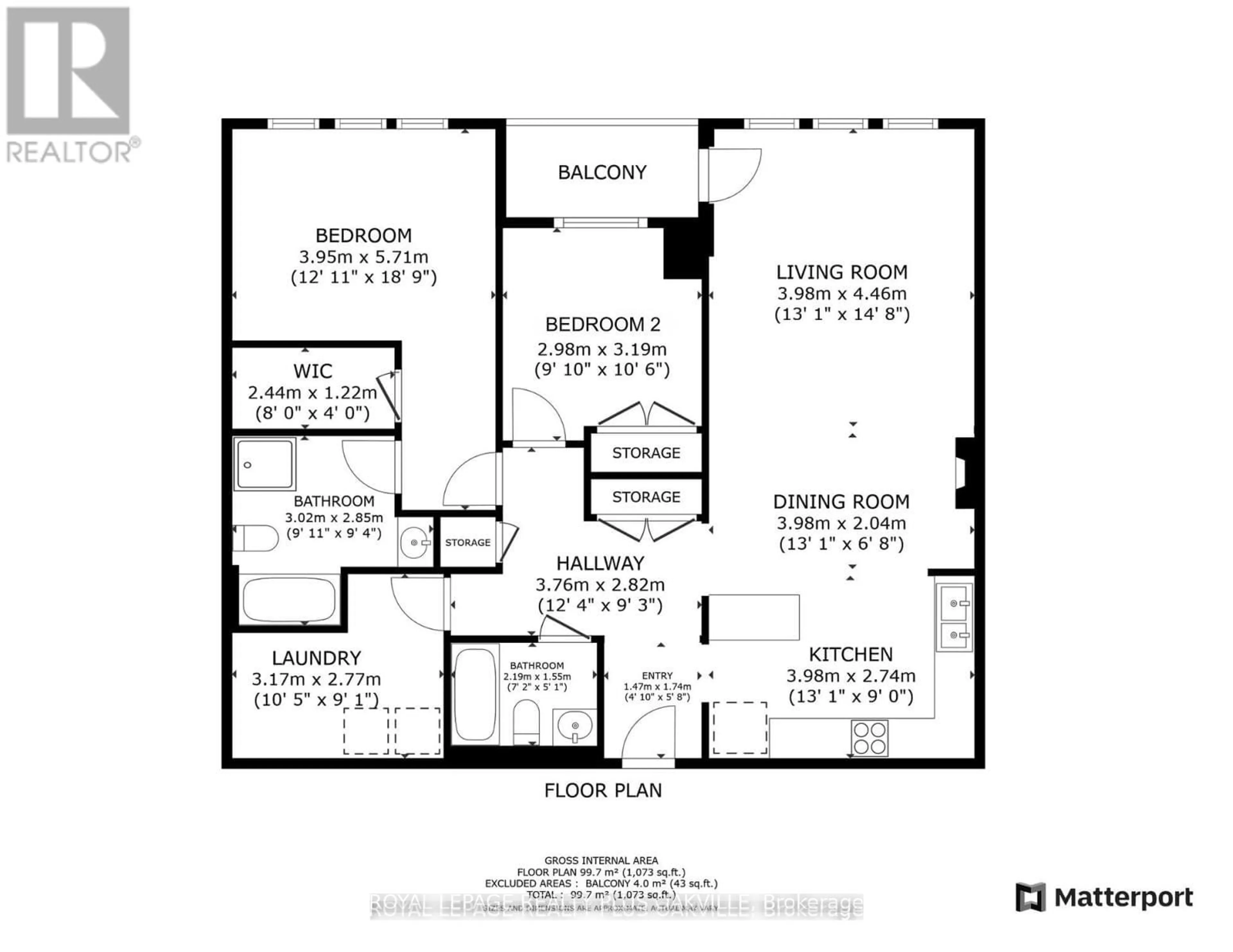 Floor plan for 1499 Nottinghill Gate #403, Oakville Ontario L6M 5G1