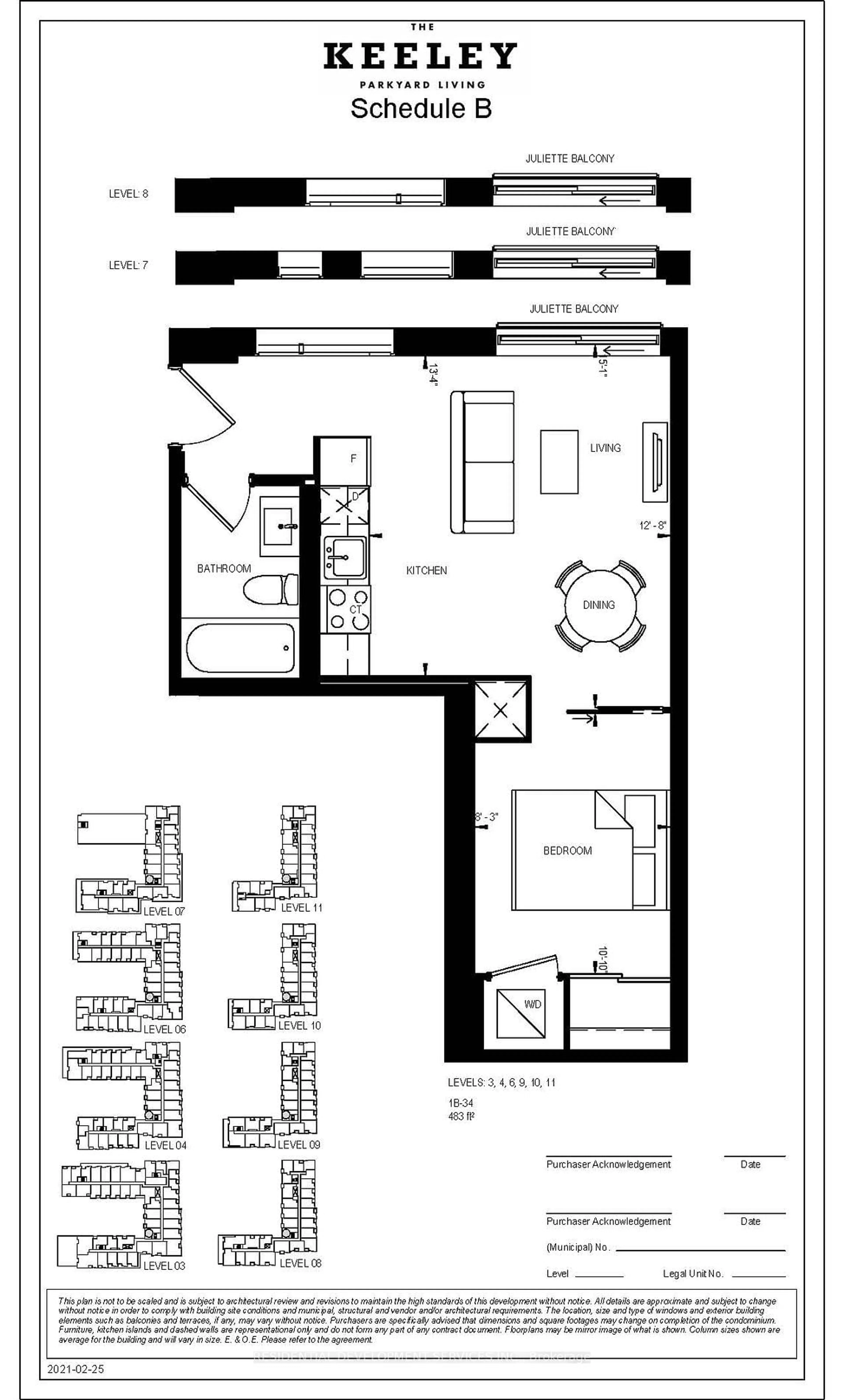 Floor plan for 3100 Keele St #823, Toronto Ontario M3M 0E1