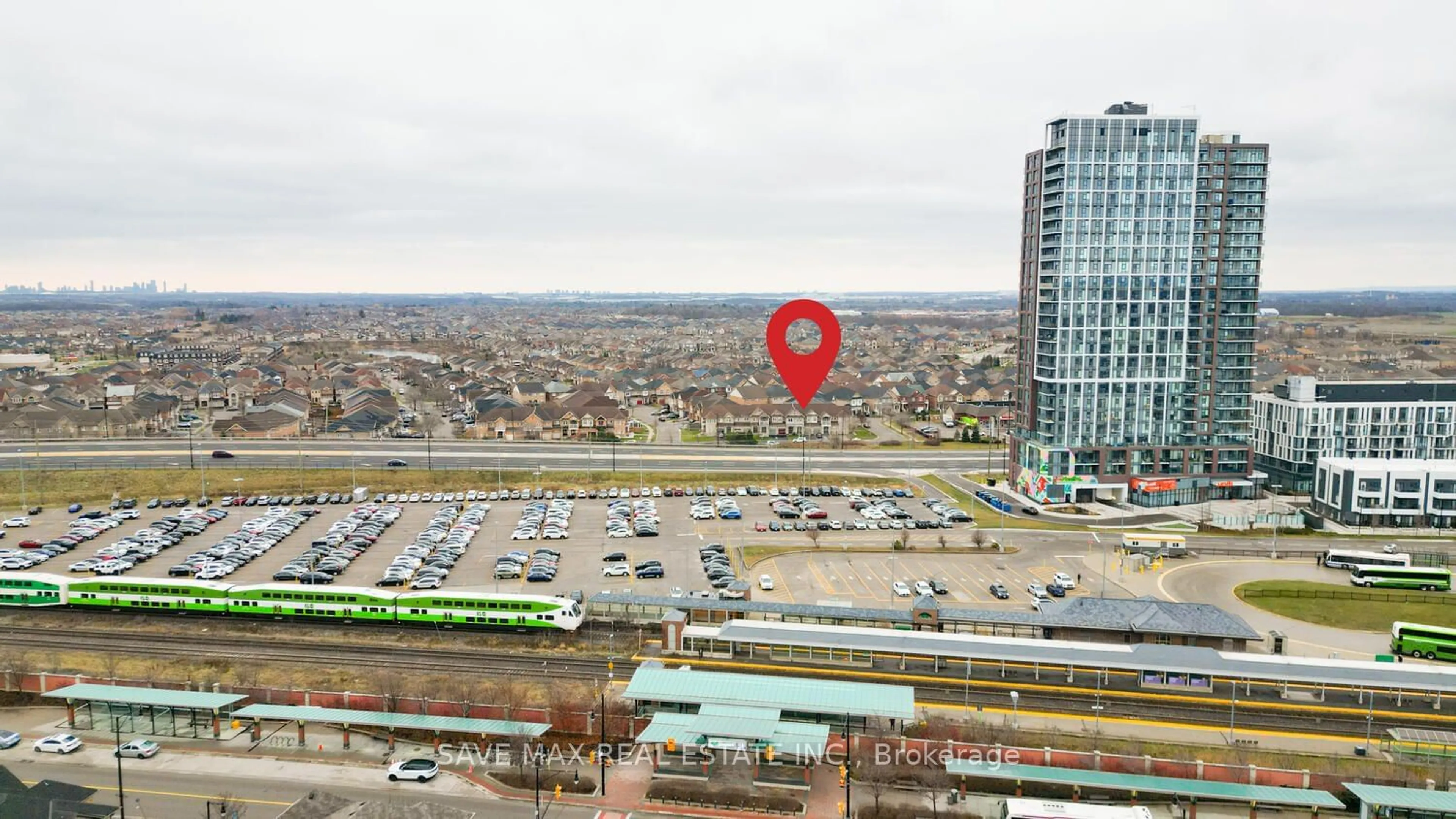 A pic from outside/outdoor area/front of a property/back of a property/a pic from drone, city buildings view from balcony for 58 Kilrea Way, Brampton Ontario L6X 0R1