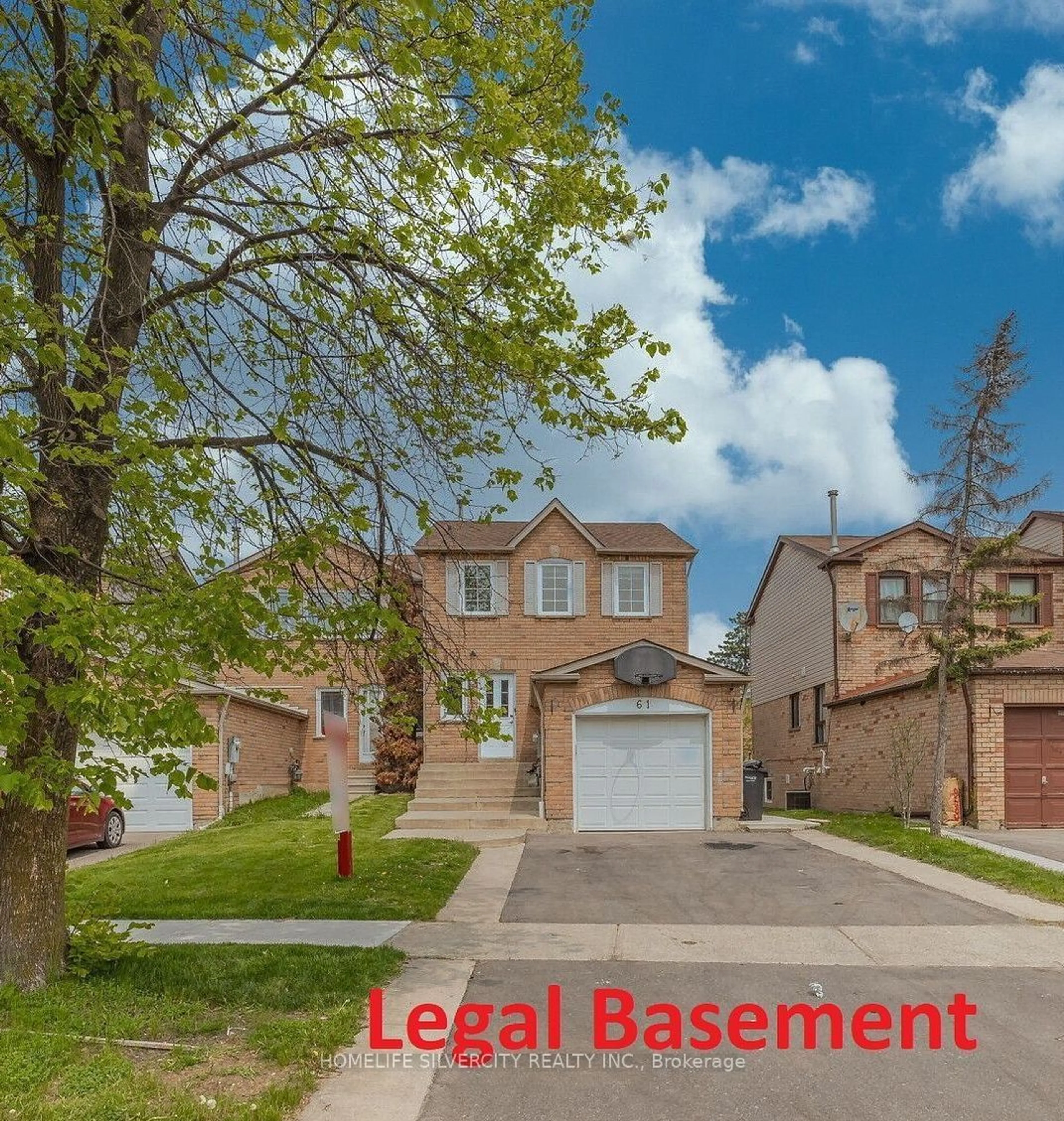 Home with brick exterior material, street for 61 Cutters Cres, Brampton Ontario L6Y 4M2