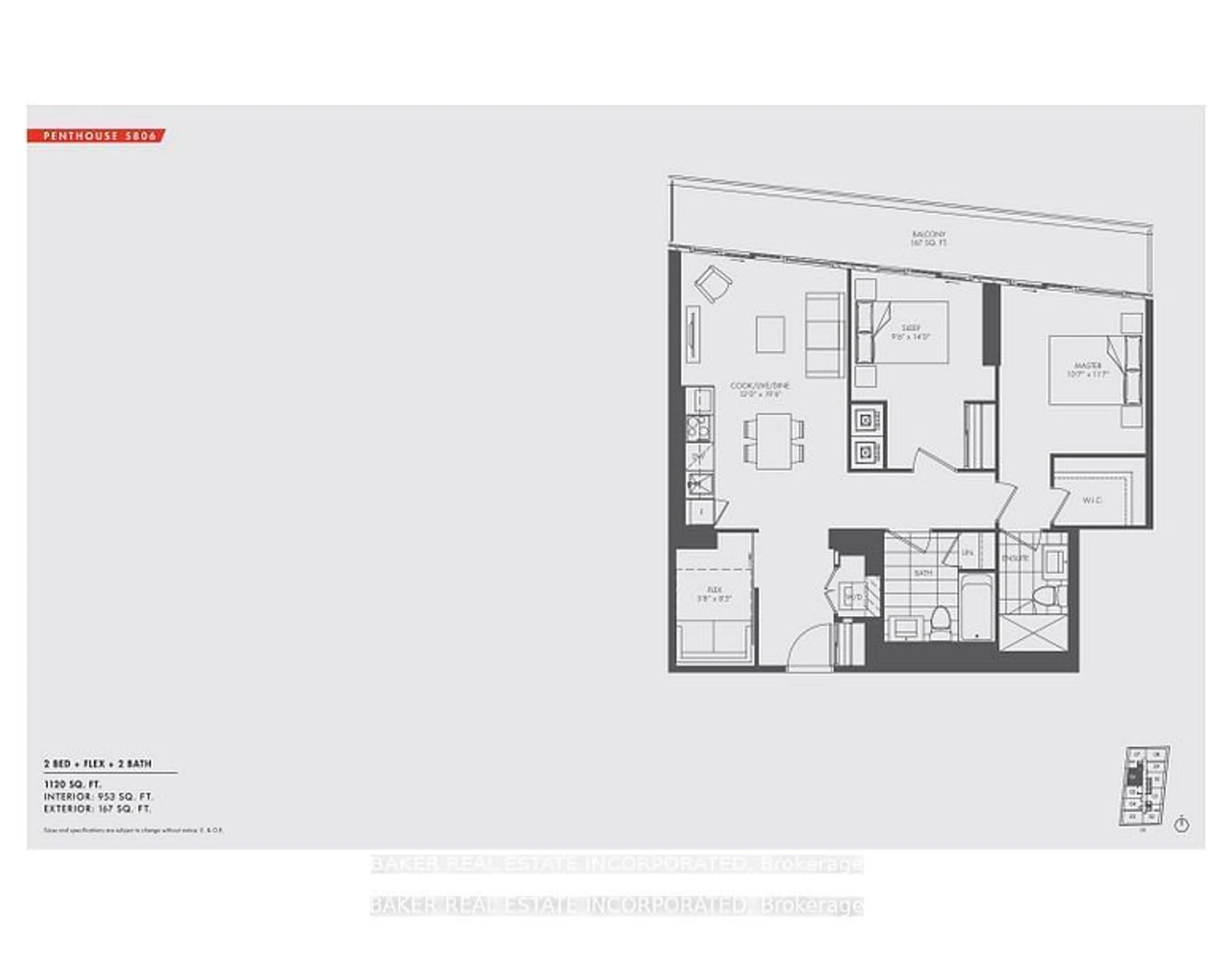 Floor plan for 3900 Confederation Pkwy #5806, Mississauga Ontario L5B 0M3