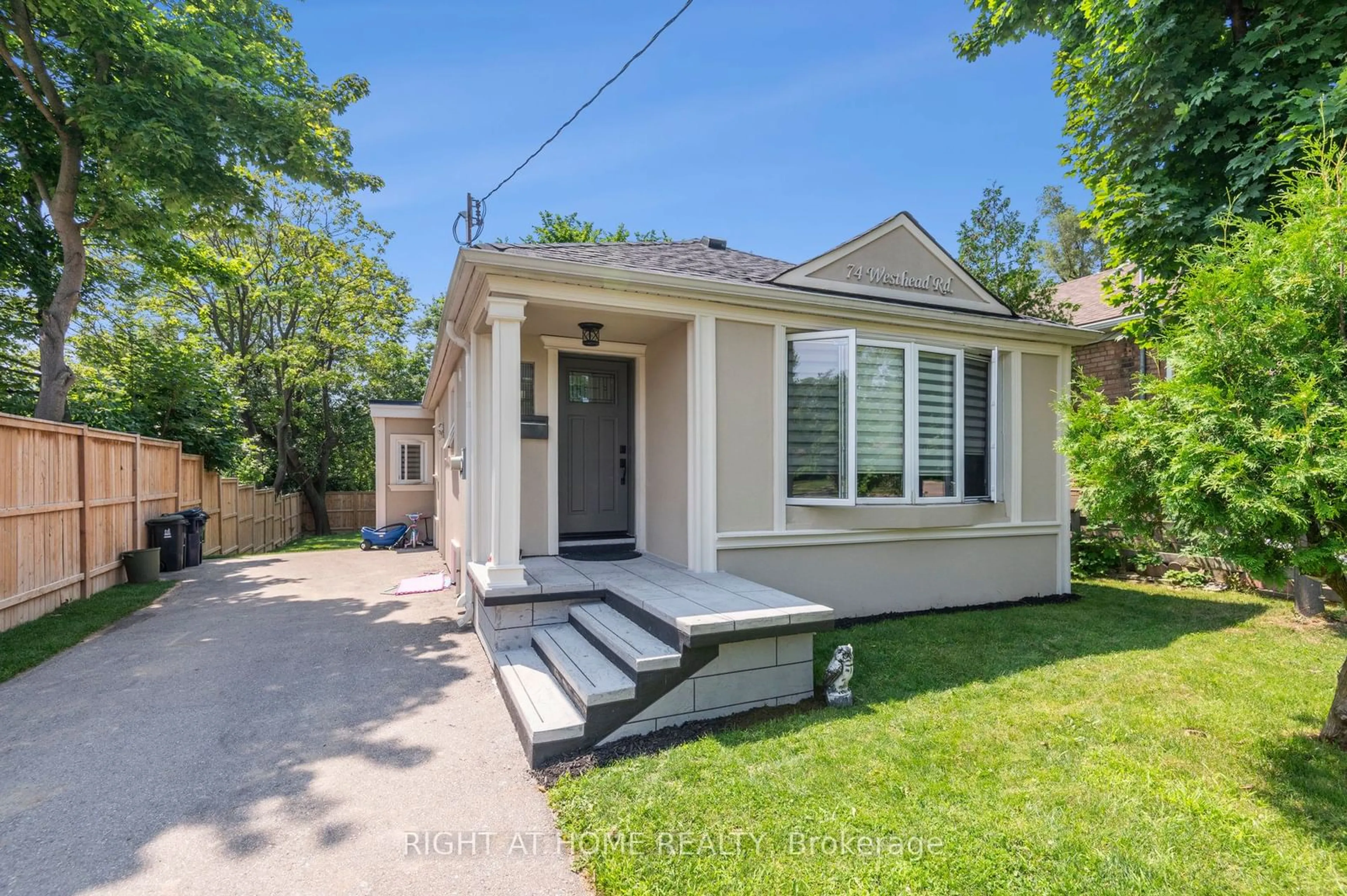 Home with vinyl exterior material, street for 74 Westhead Rd, Toronto Ontario M8W 4S3