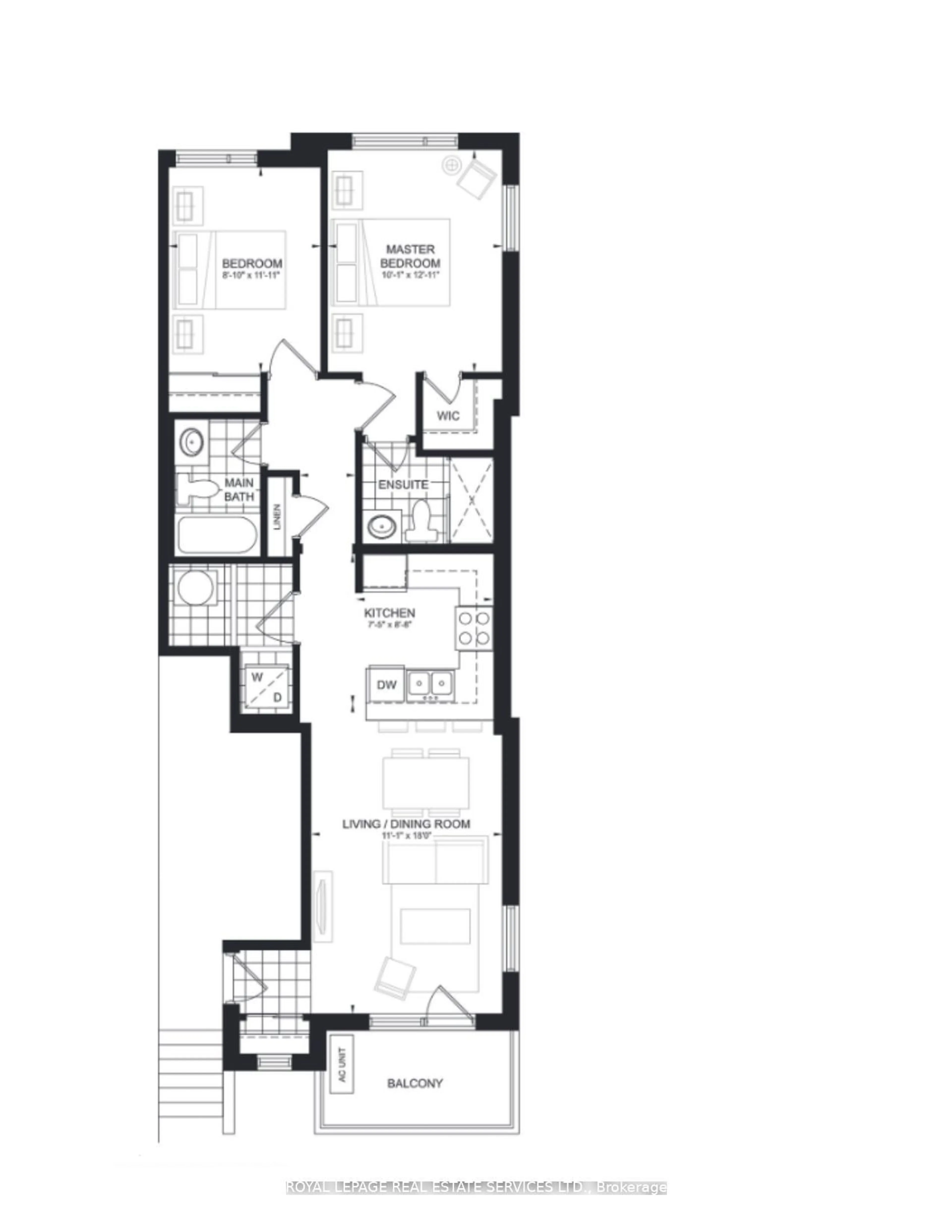 Floor plan for 8175 Britannia Rd #912, Milton Ontario L9T 7E7