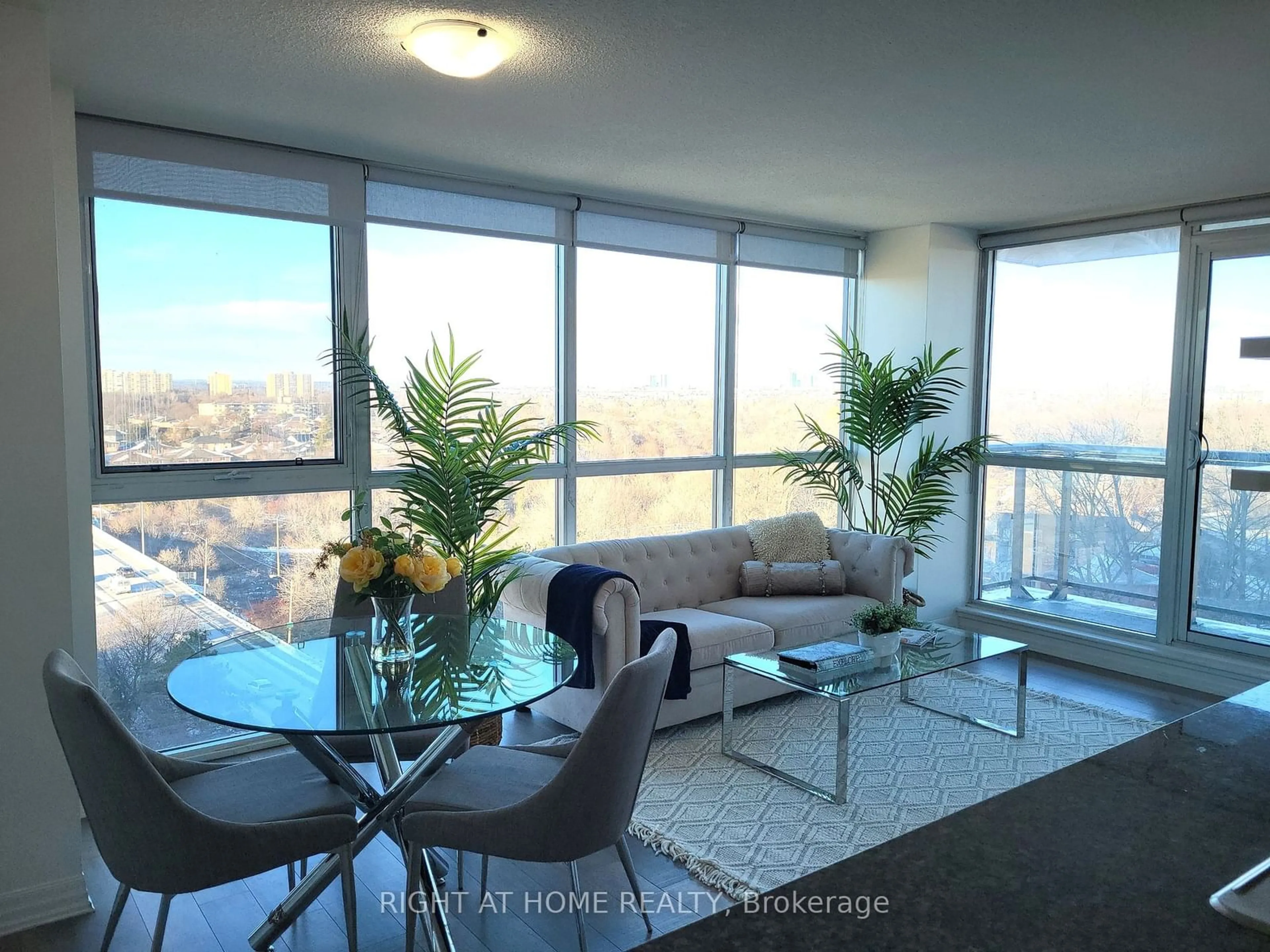 Living room with furniture, unknown for 80 Esther Lorrie Dr #906, Toronto Ontario M9W 0C6