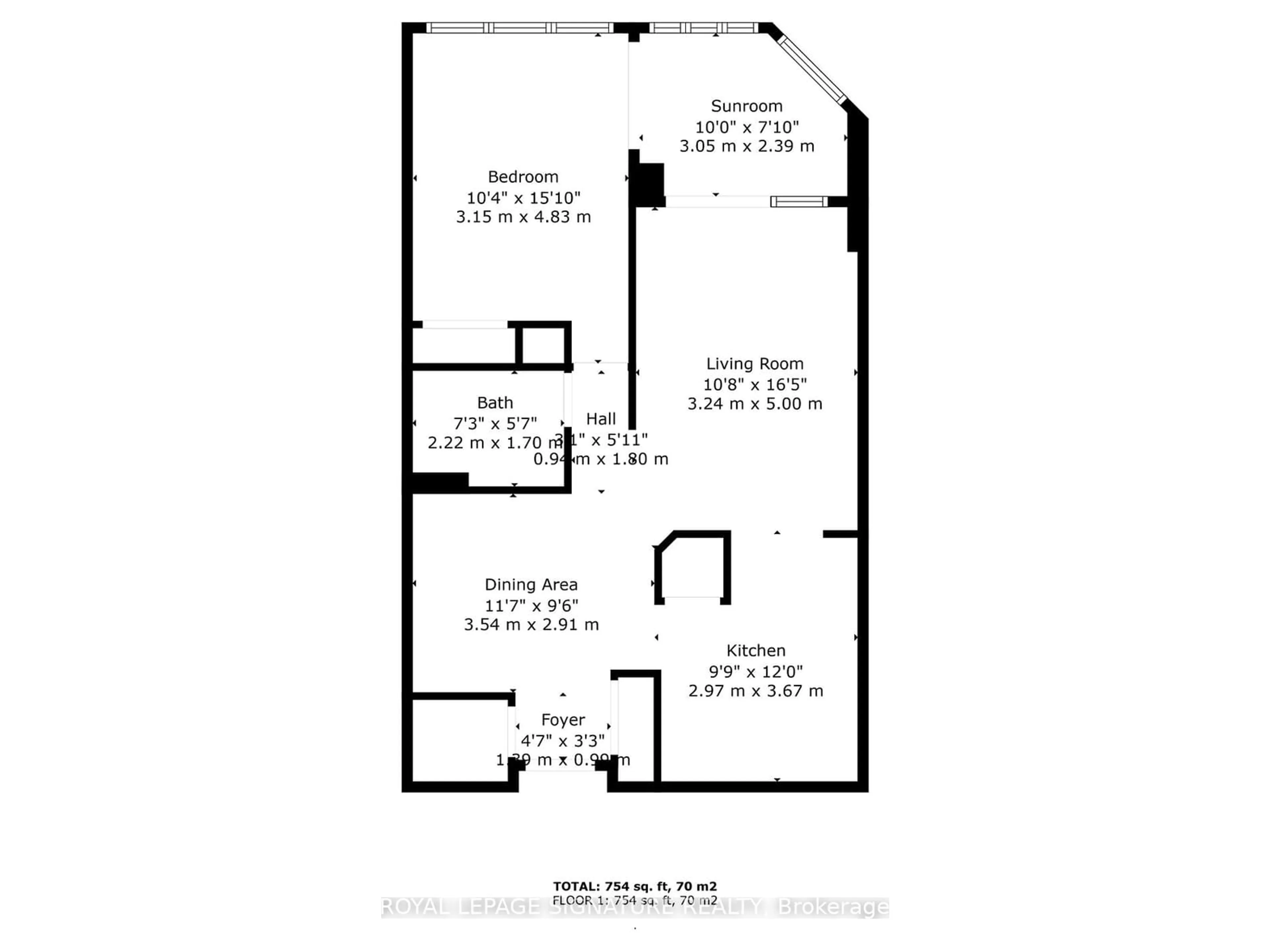 Floor plan for 26 Hanover Rd #904, Brampton Ontario L6S 4T2