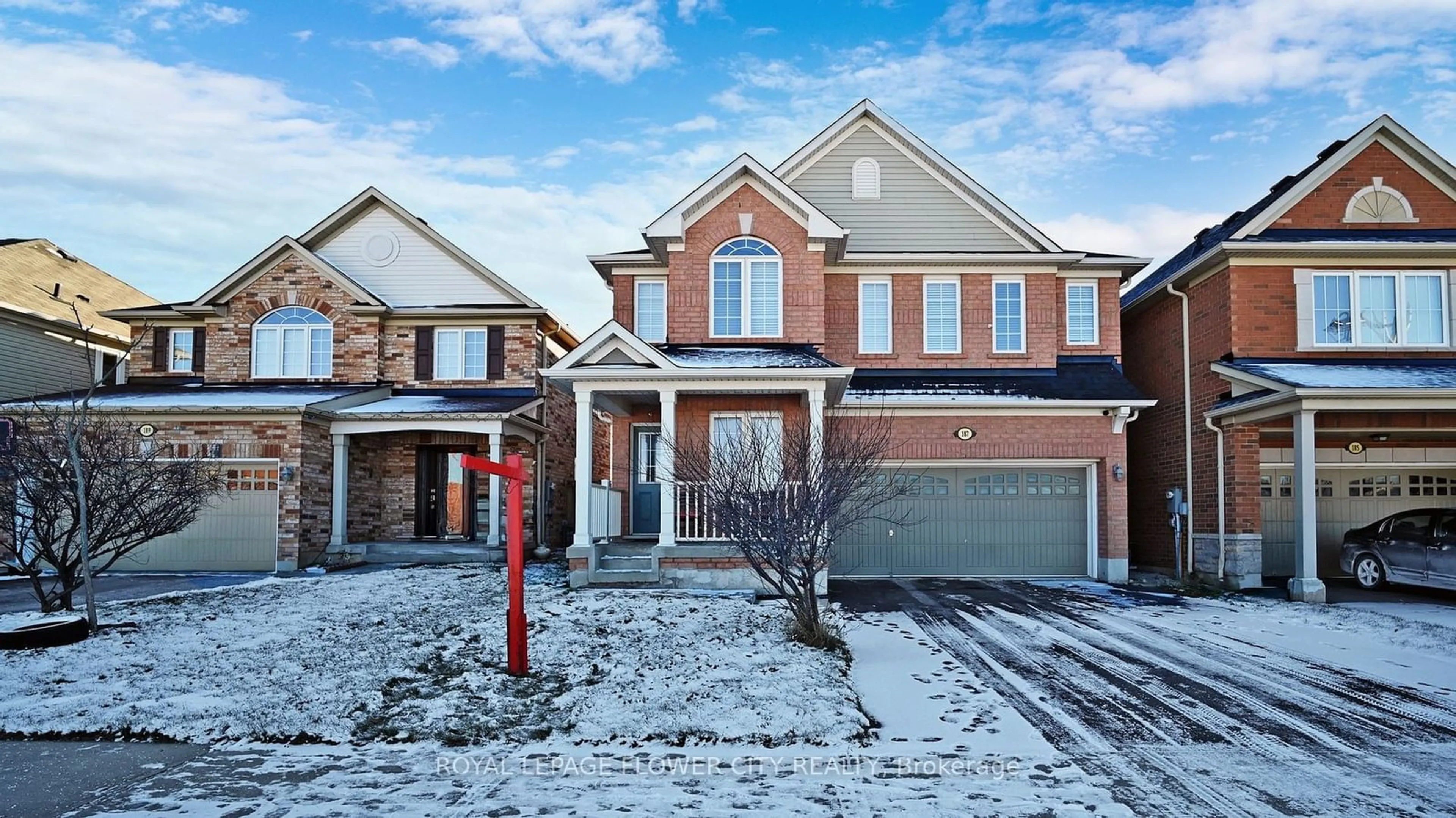 Home with brick exterior material, street for 187 Valleyway Dr, Brampton Ontario L6X 0N3