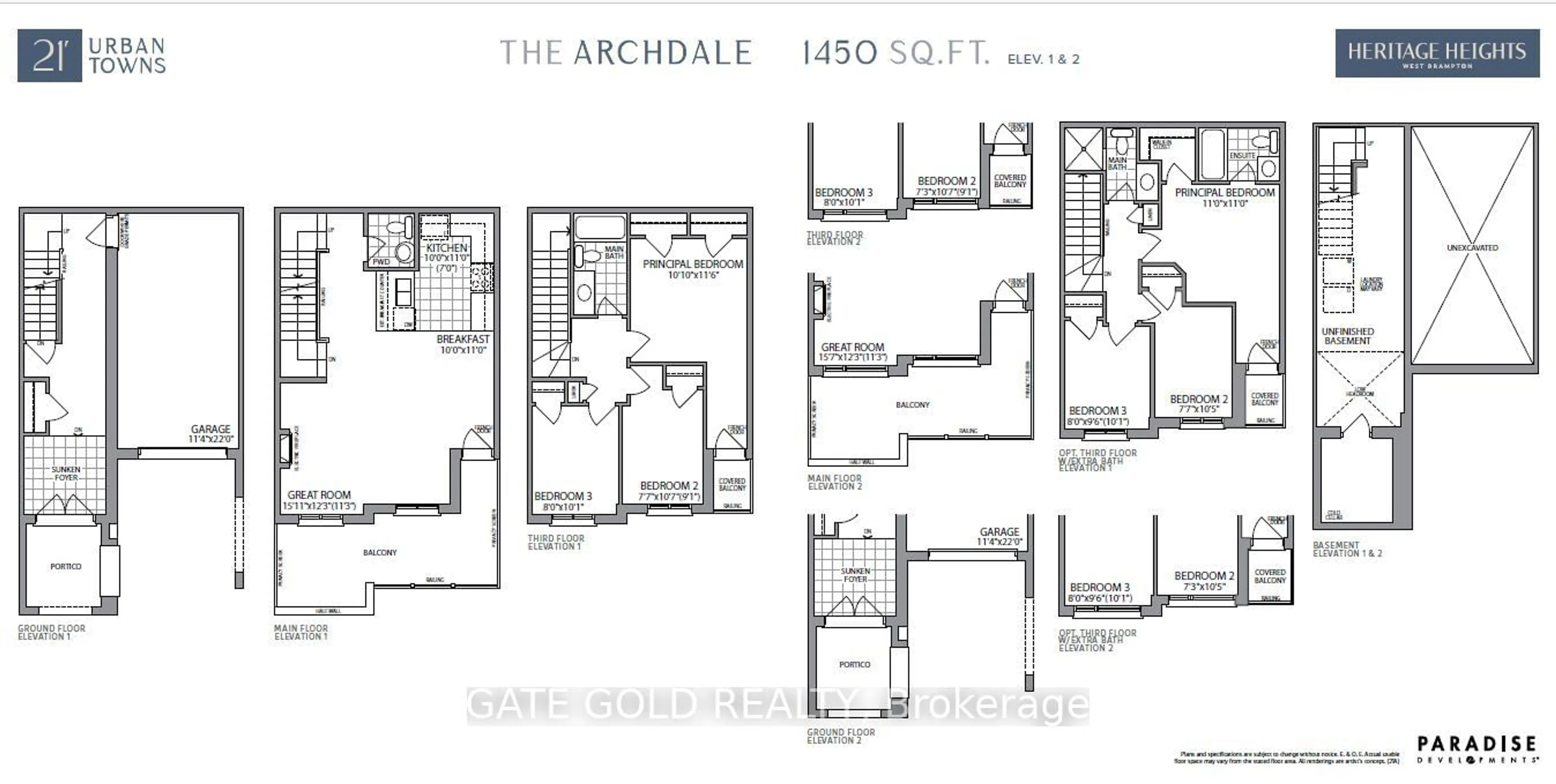 Floor plan for 45 Monreau Dr Dr, Brampton Ontario L7A 5M1