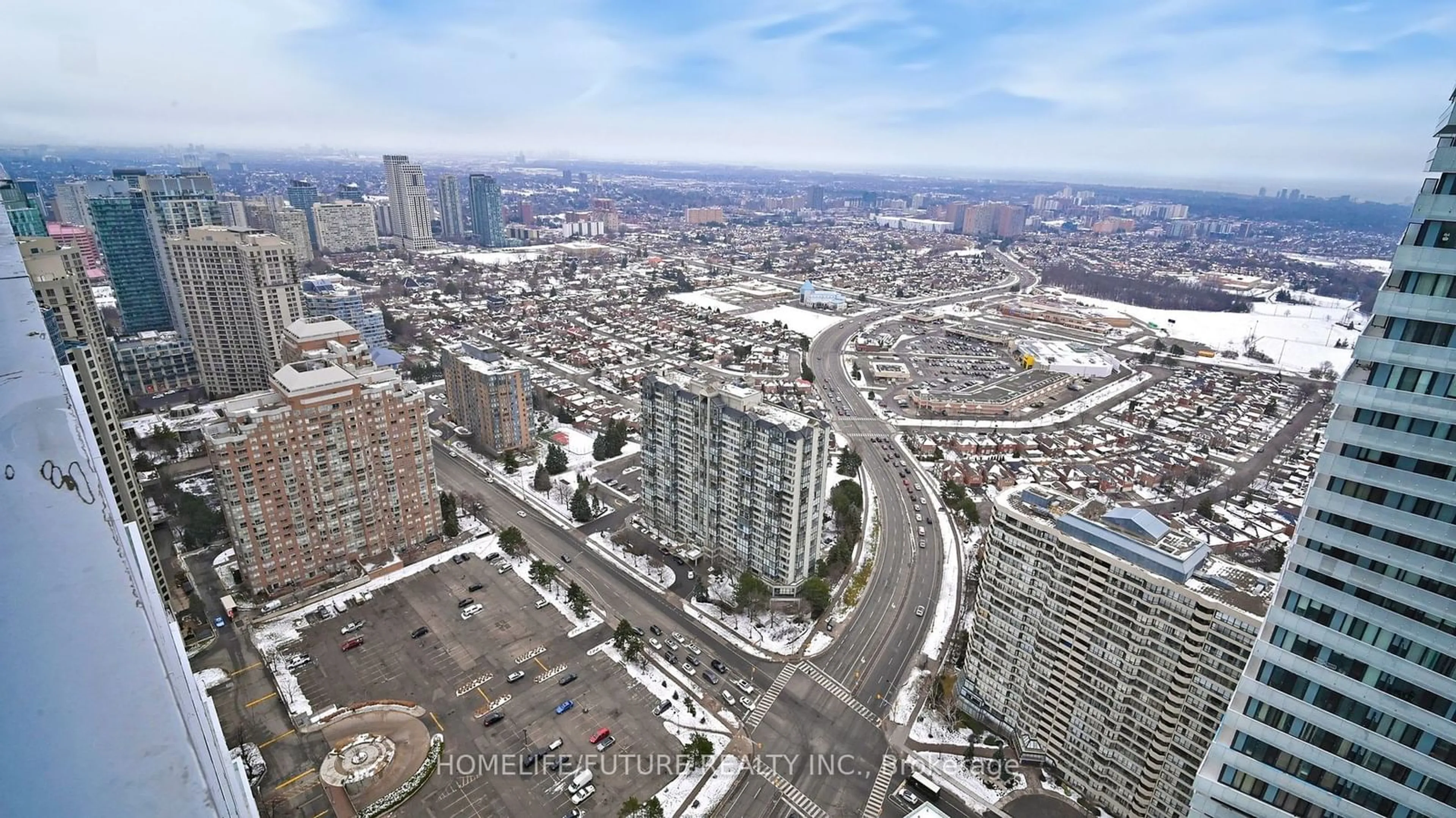 A pic from outside/outdoor area/front of a property/back of a property/a pic from drone, city buildings view from balcony for 3900 Confederation Pkwy #4404, Mississauga Ontario L5B 0M3