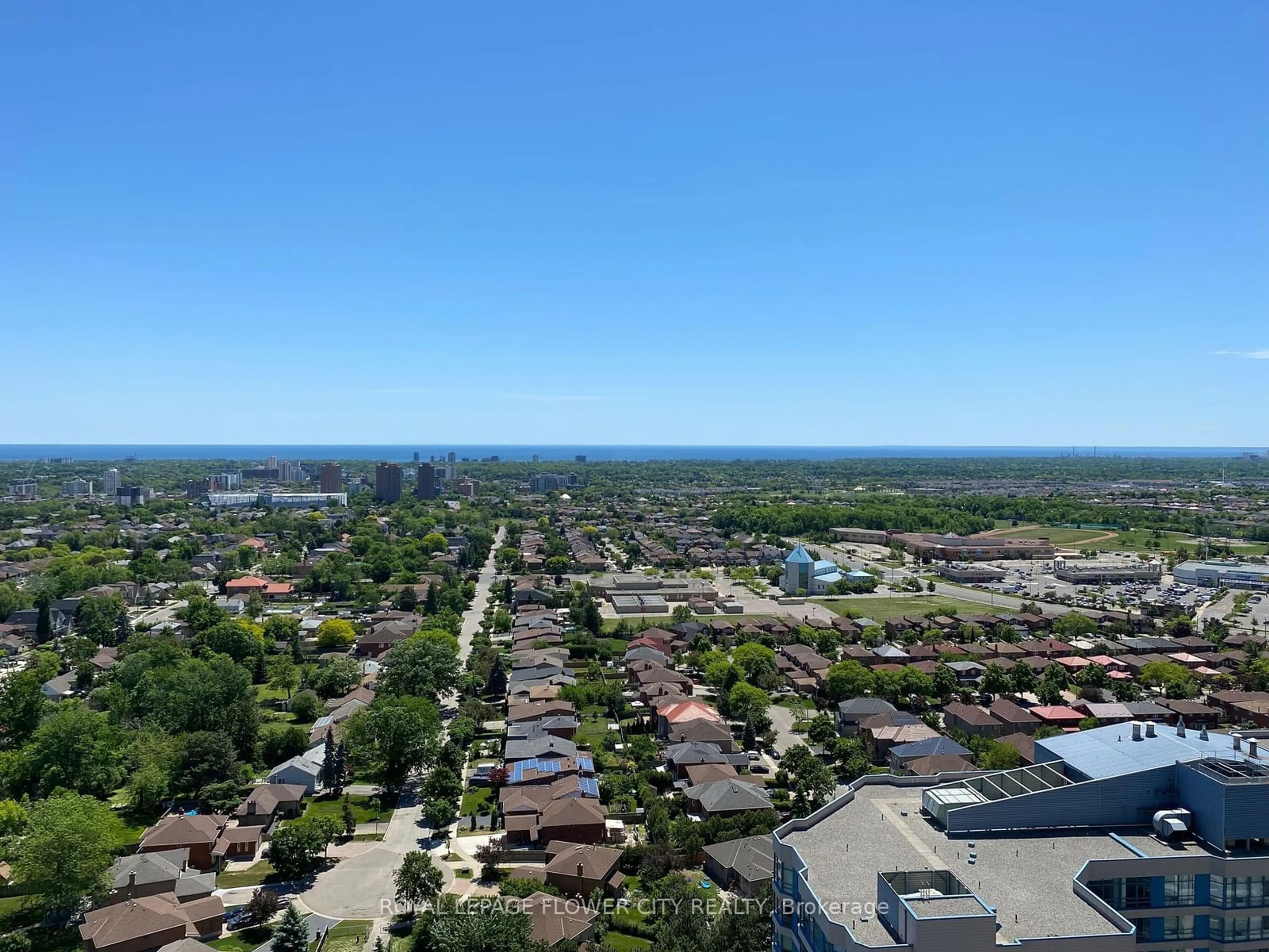 A pic from outside/outdoor area/front of a property/back of a property/a pic from drone, city buildings view from balcony for 223 Webb Dr #2603, Mississauga Ontario L5B 0E8