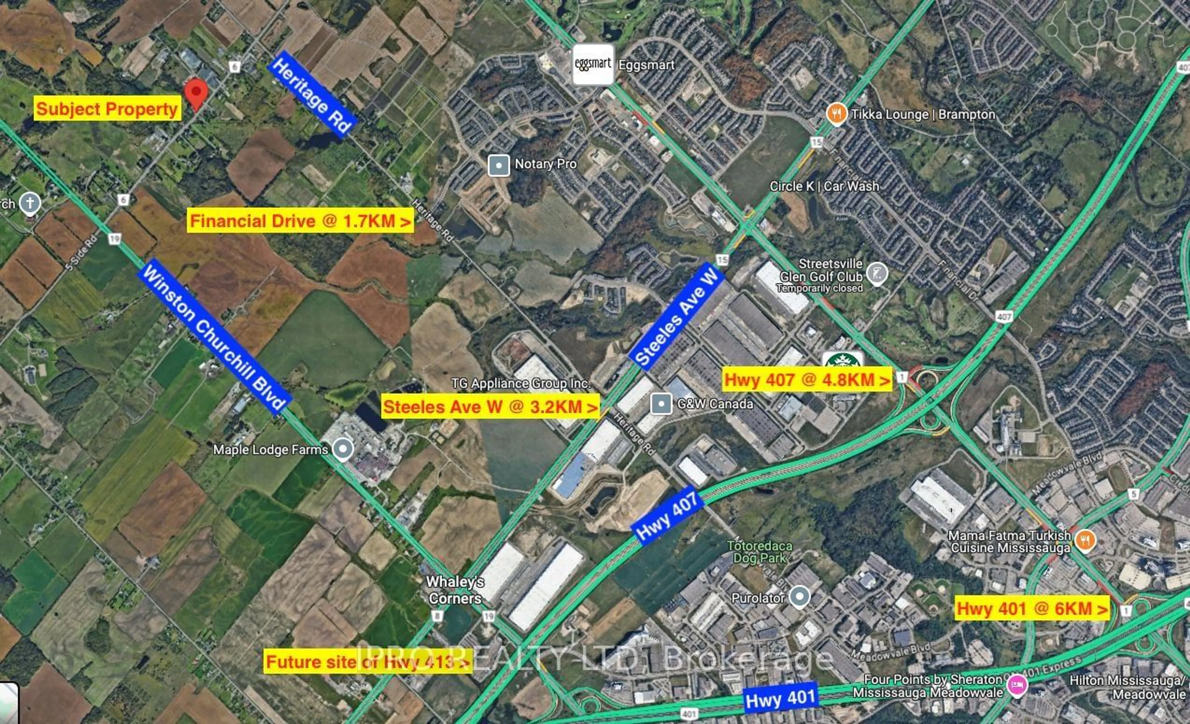 Picture of a map for 2696 Embleton Rd, Brampton Ontario L6X 0E2