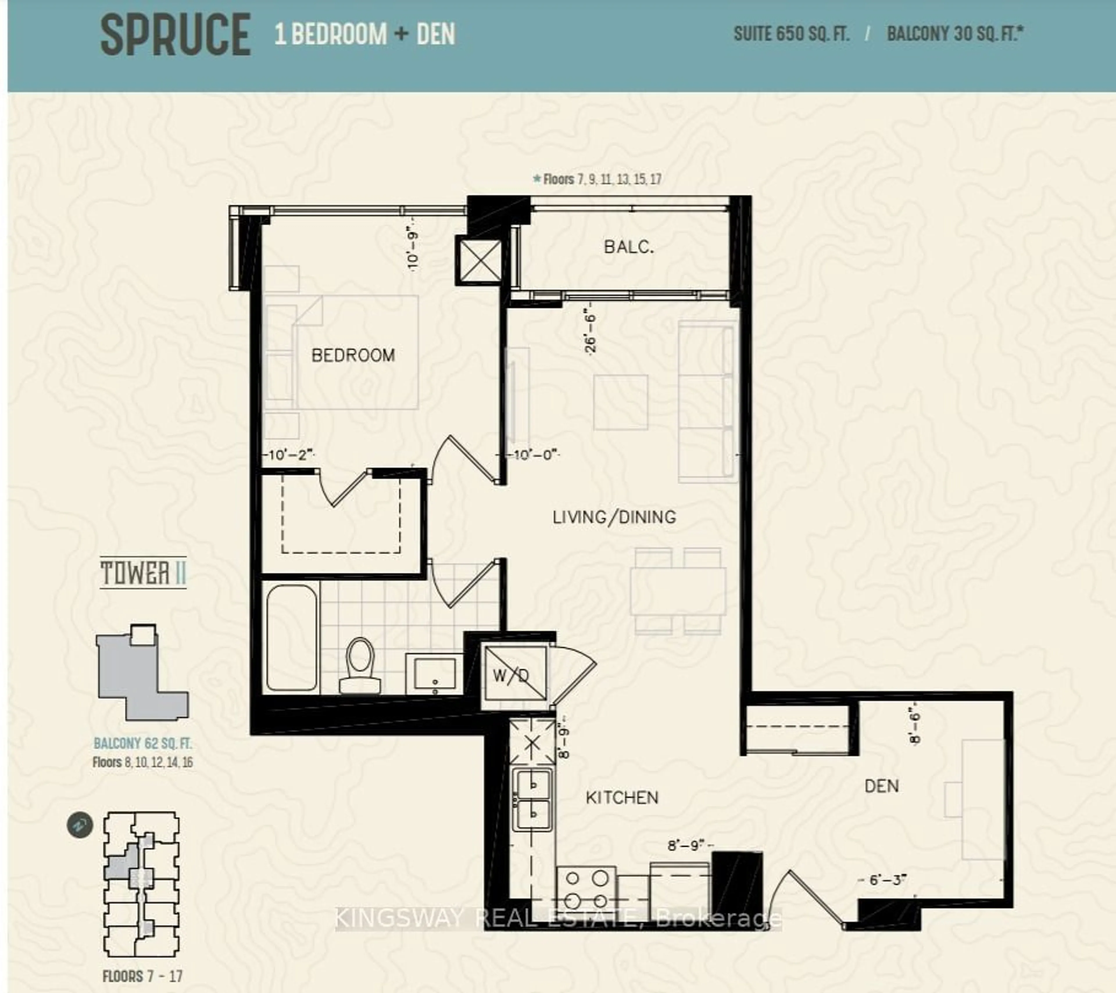 Floor plan for 2481 Taunton Rd #901, Oakville Ontario L6H 3R7