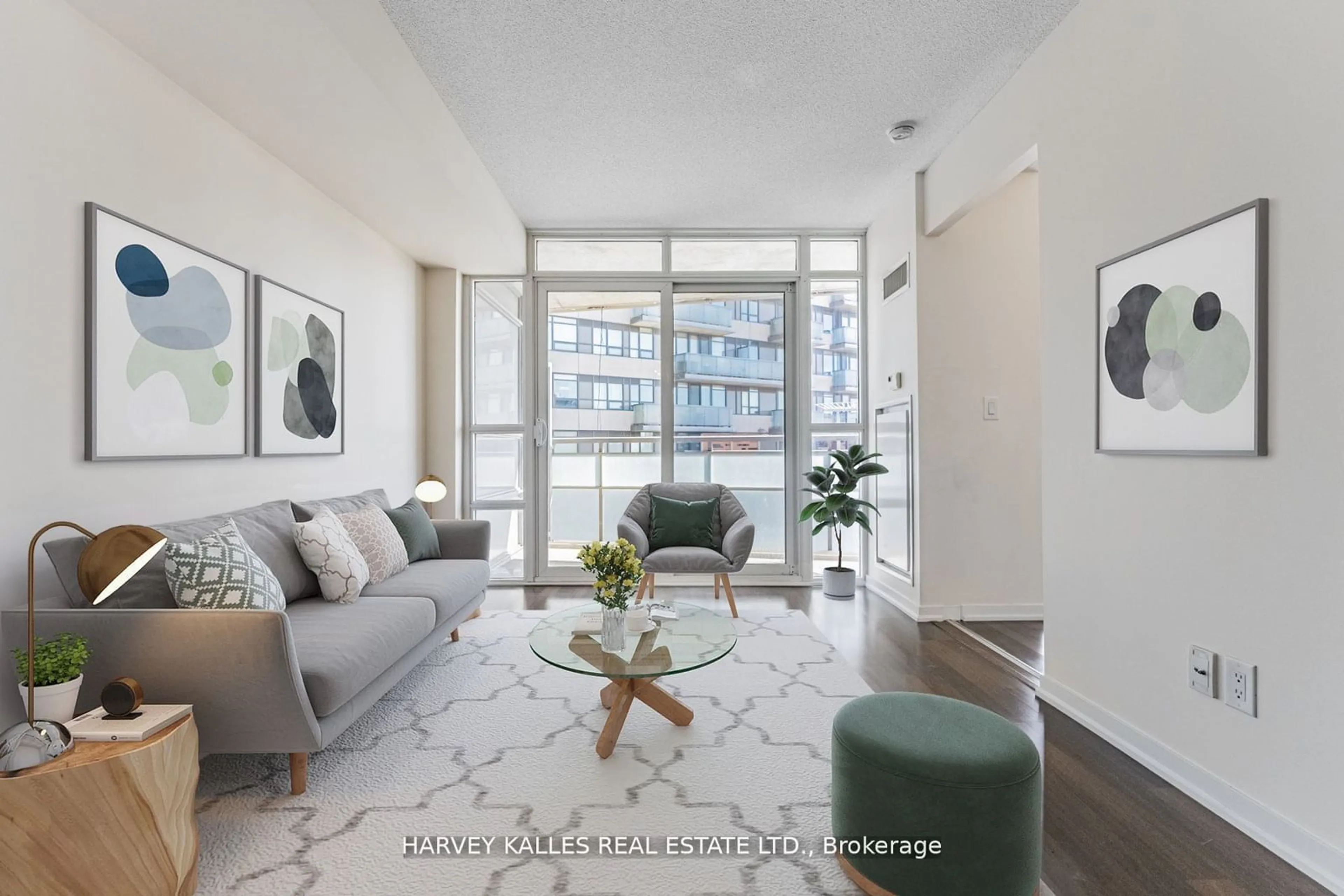 Living room with furniture, unknown for 38 Joe Shuster Way #804, Toronto Ontario M6K 0A5