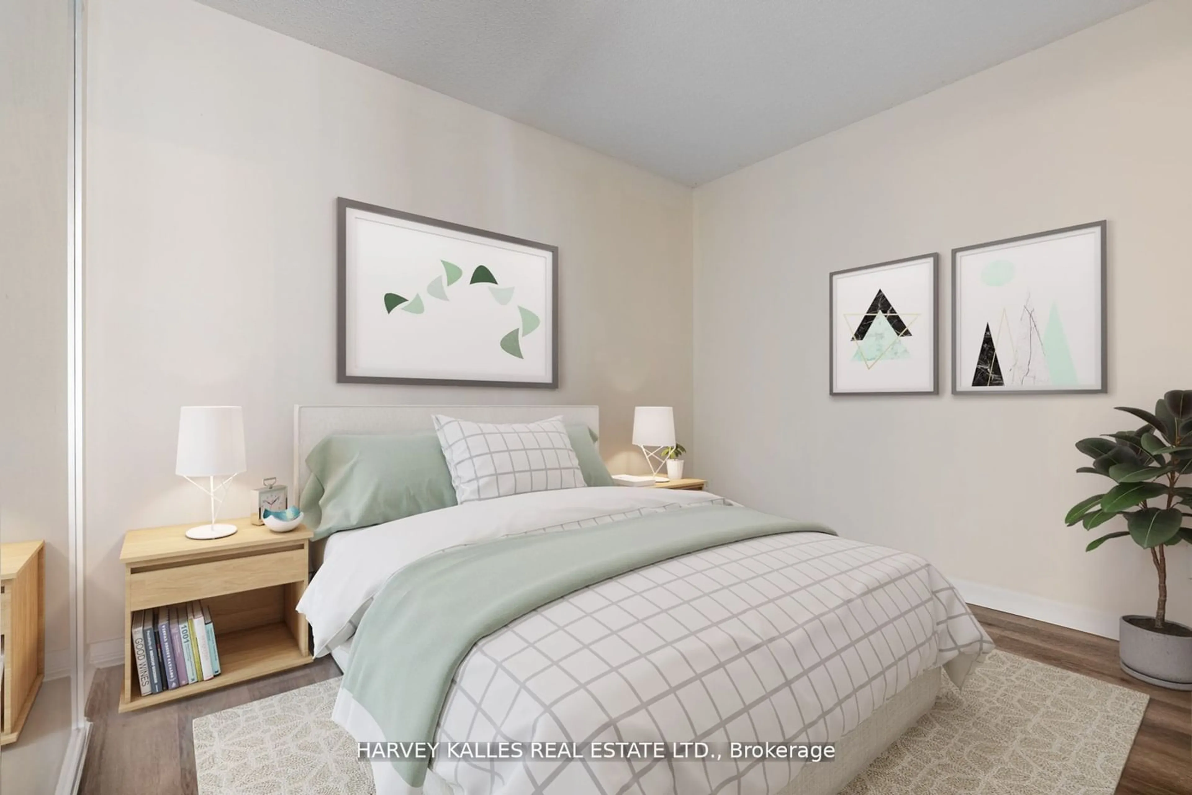 Bedroom with bed, unknown for 38 Joe Shuster Way #804, Toronto Ontario M6K 0A5