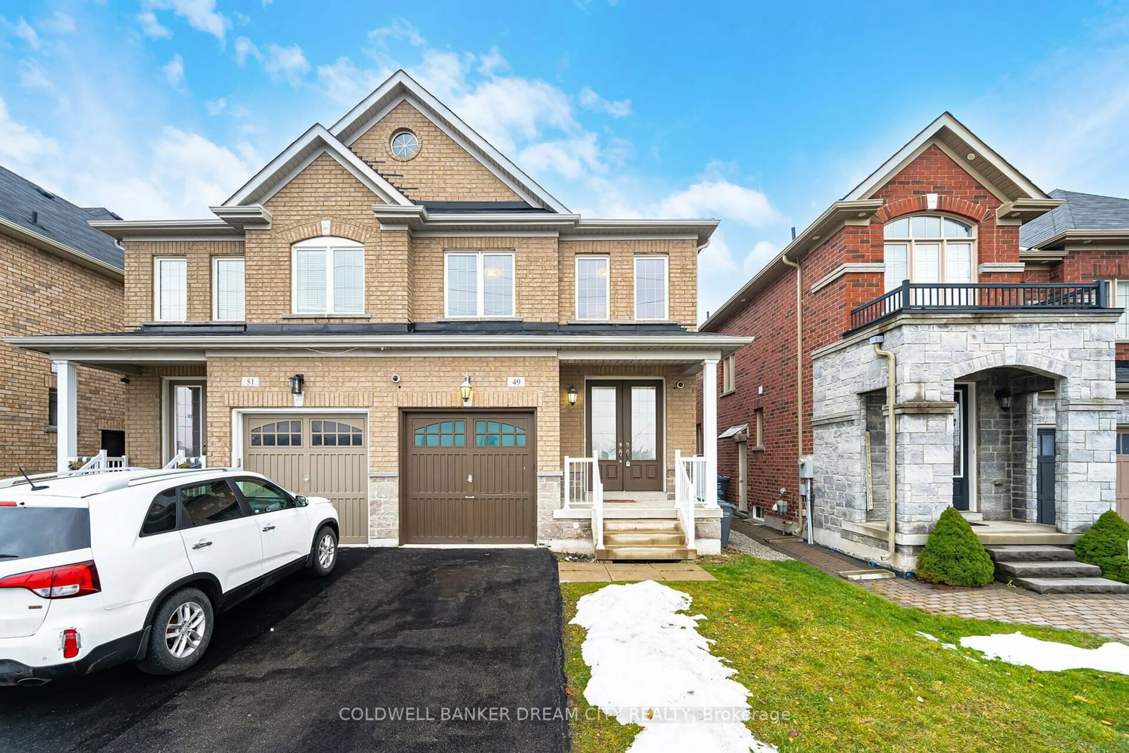 Home with brick exterior material, street for 49 Campwood Cres, Brampton Ontario L6P 3S6