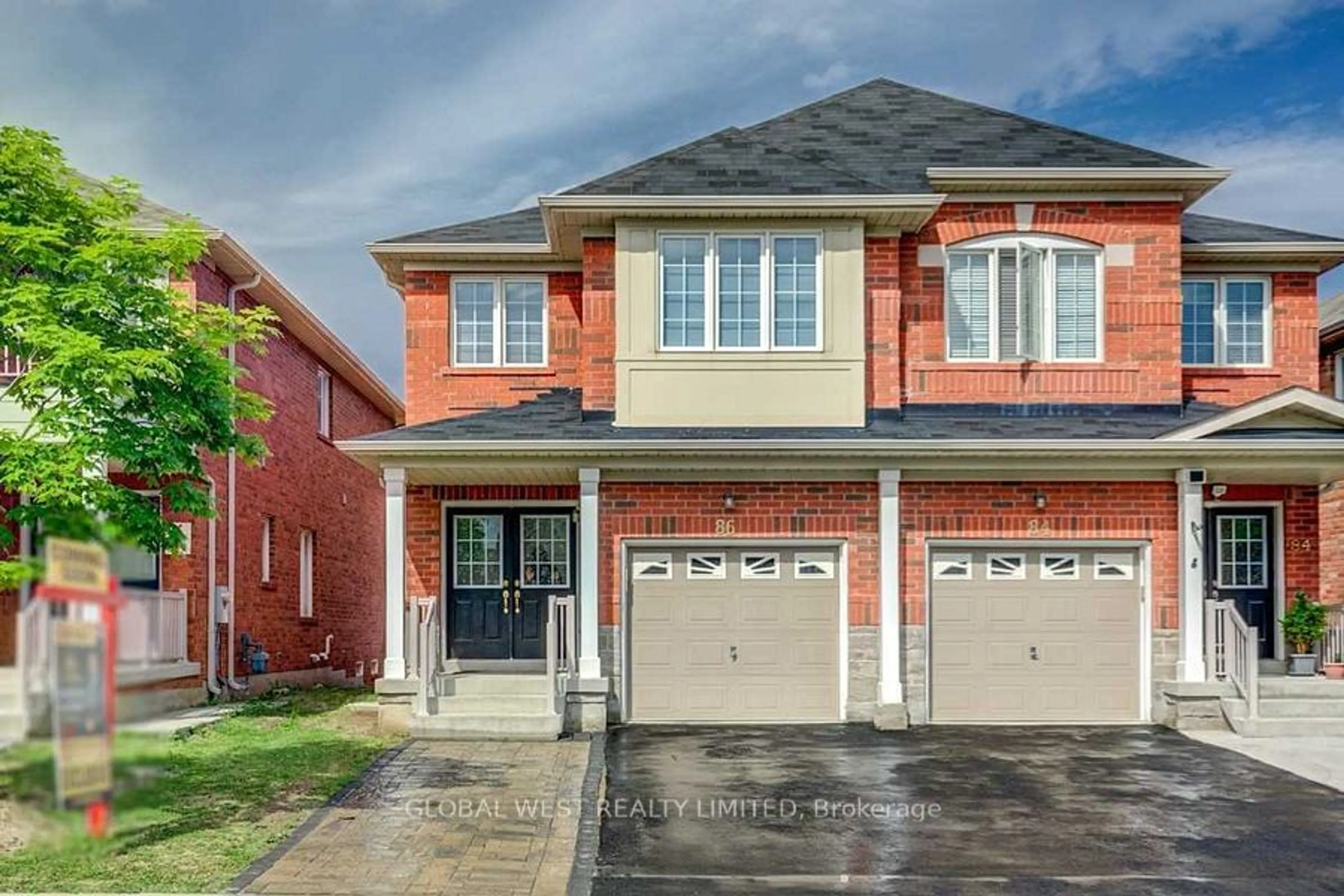 Home with brick exterior material, street for 86 Checkerberry Cres, Brampton Ontario L6R 3P7