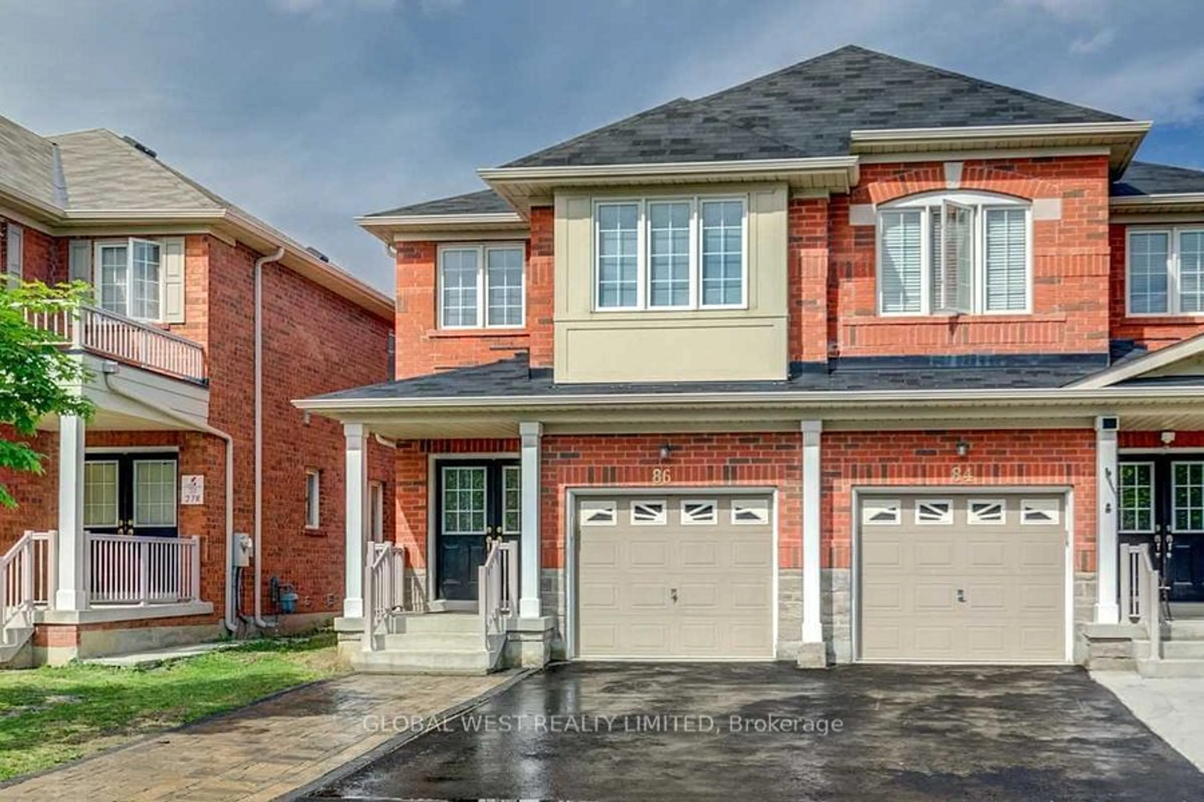 Home with brick exterior material, street for 86 Checkerberry Cres, Brampton Ontario L6R 3P7