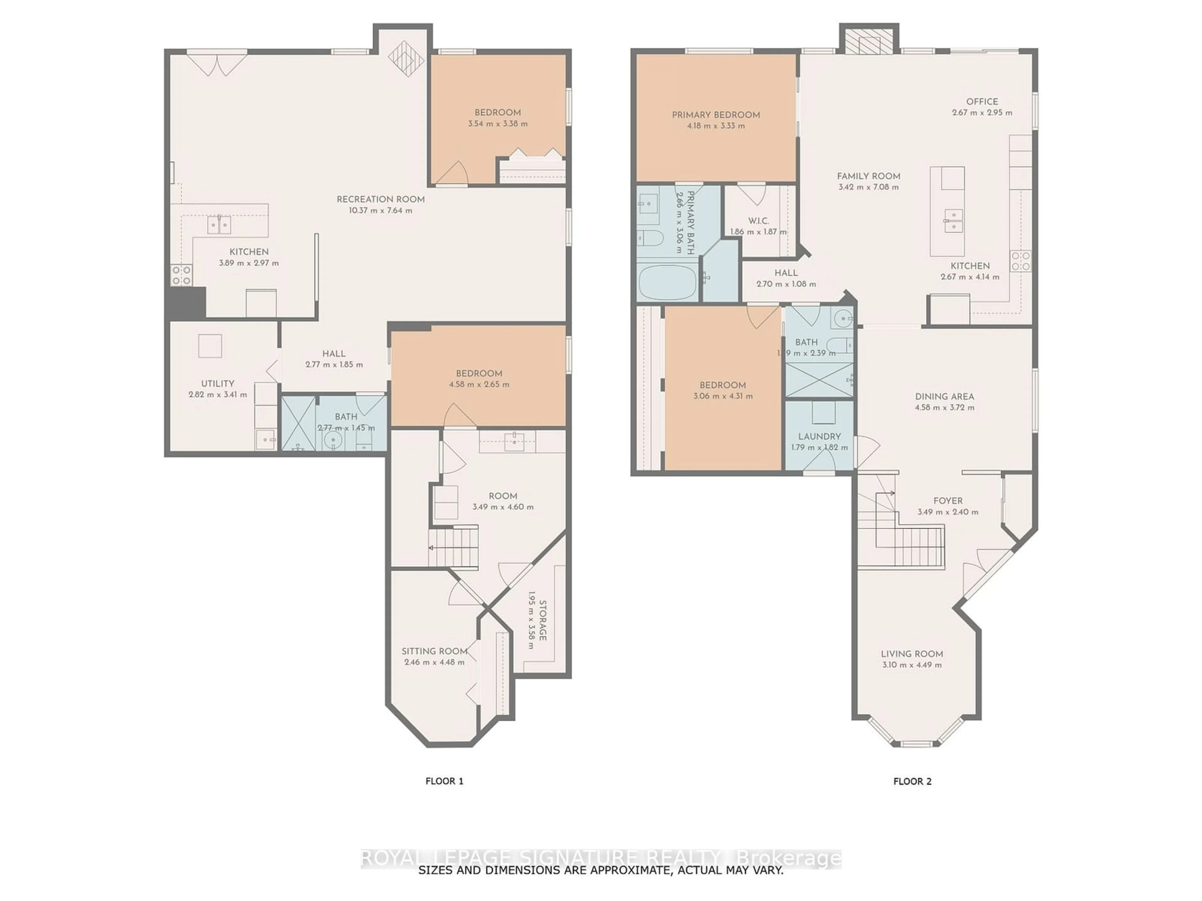 Floor plan for 102 Pennyroyal Cres, Brampton Ontario L6S 6J6