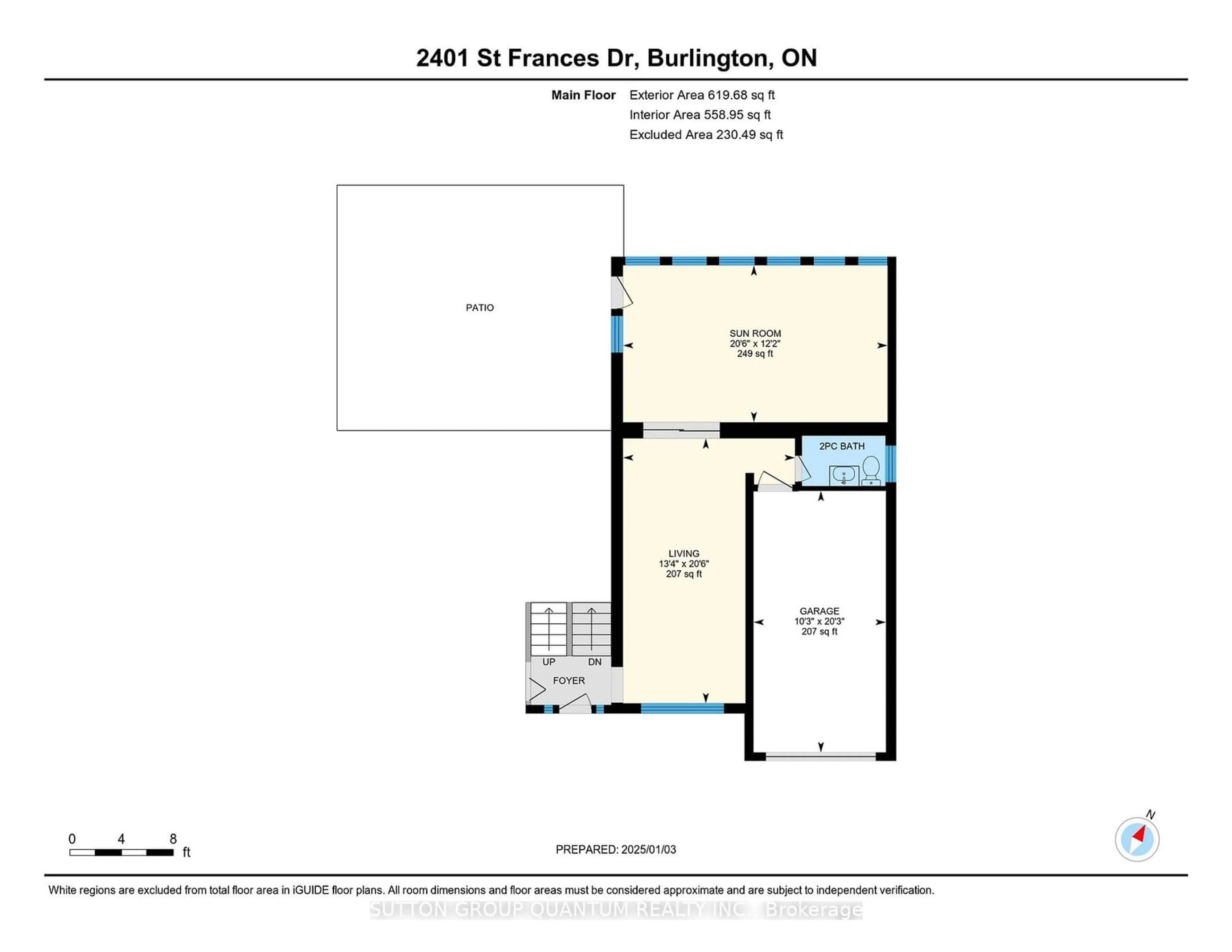 Floor plan for 2401 St Frances Dr, Burlington Ontario L7P 1V3