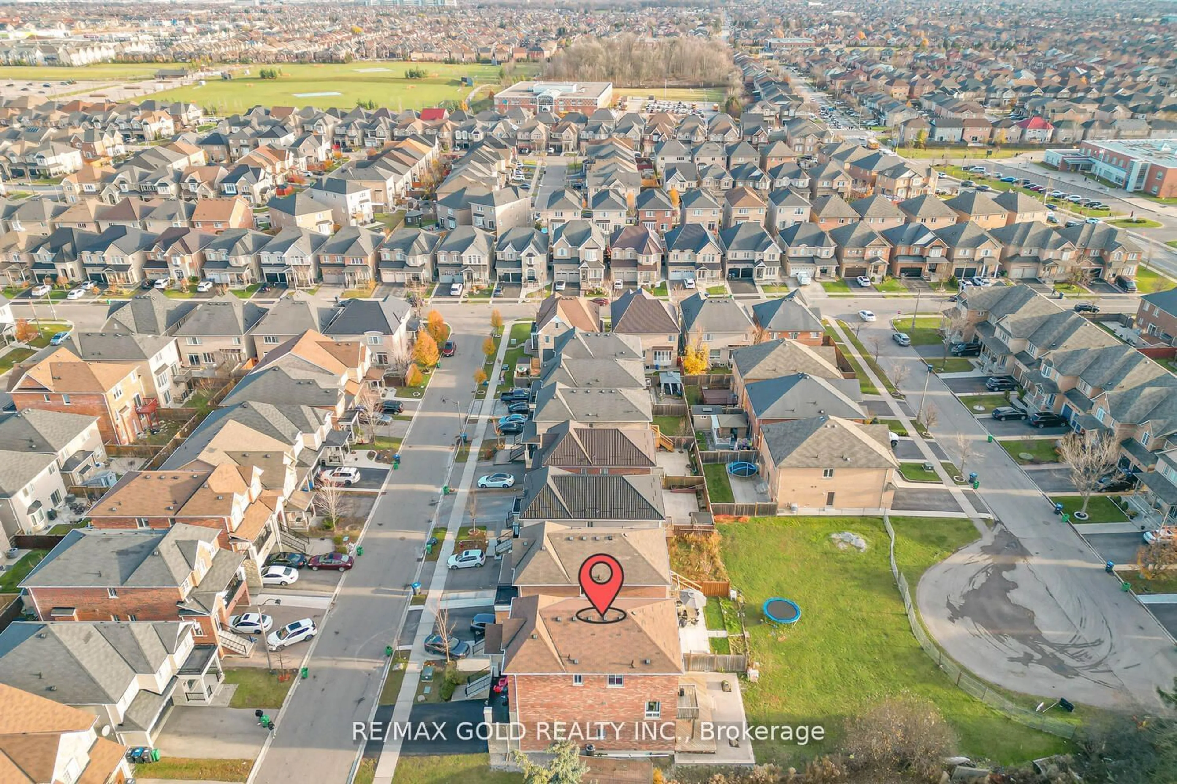 A pic from outside/outdoor area/front of a property/back of a property/a pic from drone, street for 16 Torraville St, Brampton Ontario L6R 0Y5