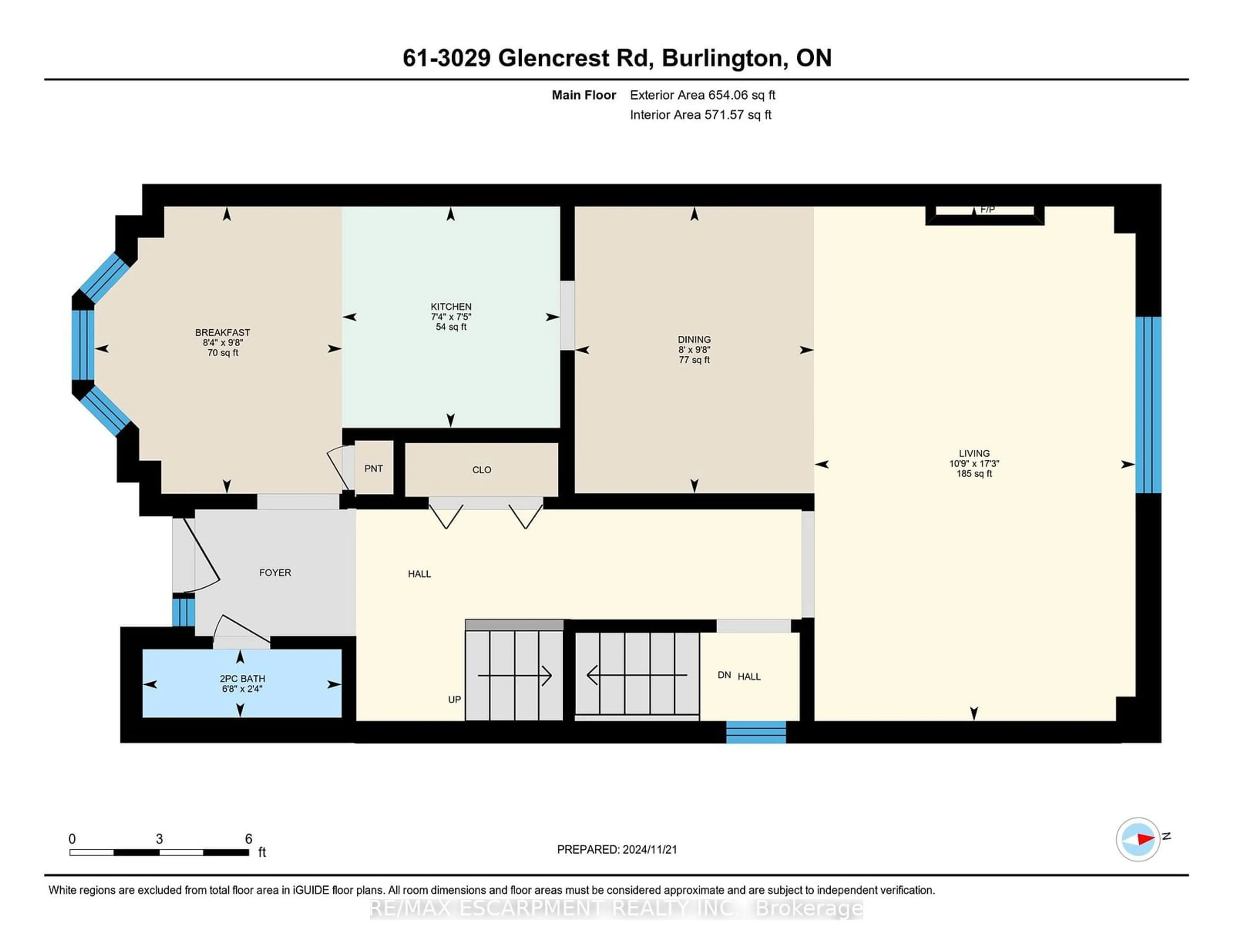 Floor plan for 3029 Glencrest Rd #61, Burlington Ontario L7N 3K1