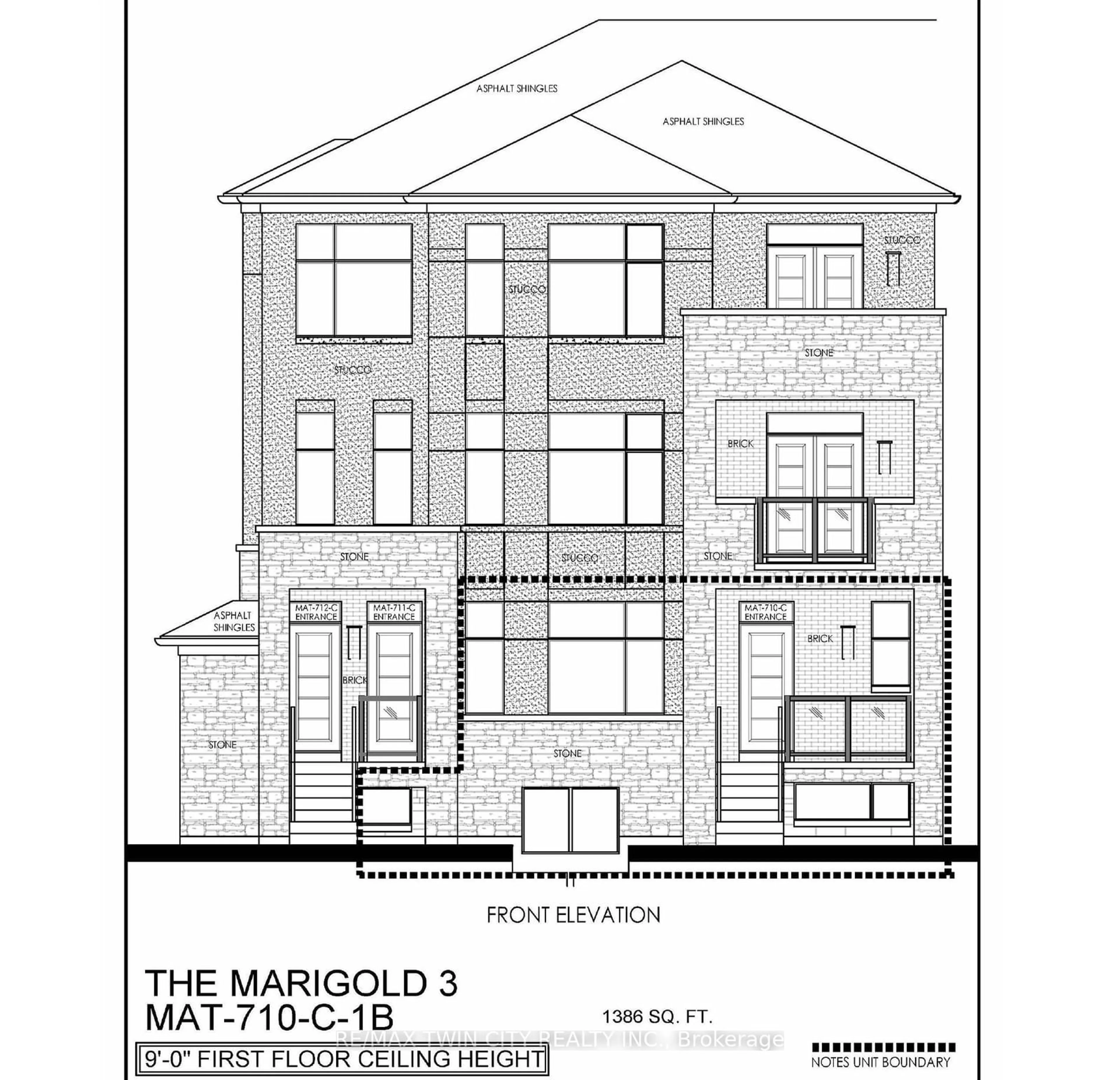 Floor plan for 35 Fieldridge Cres #28, Brampton Ontario L6R 0A7