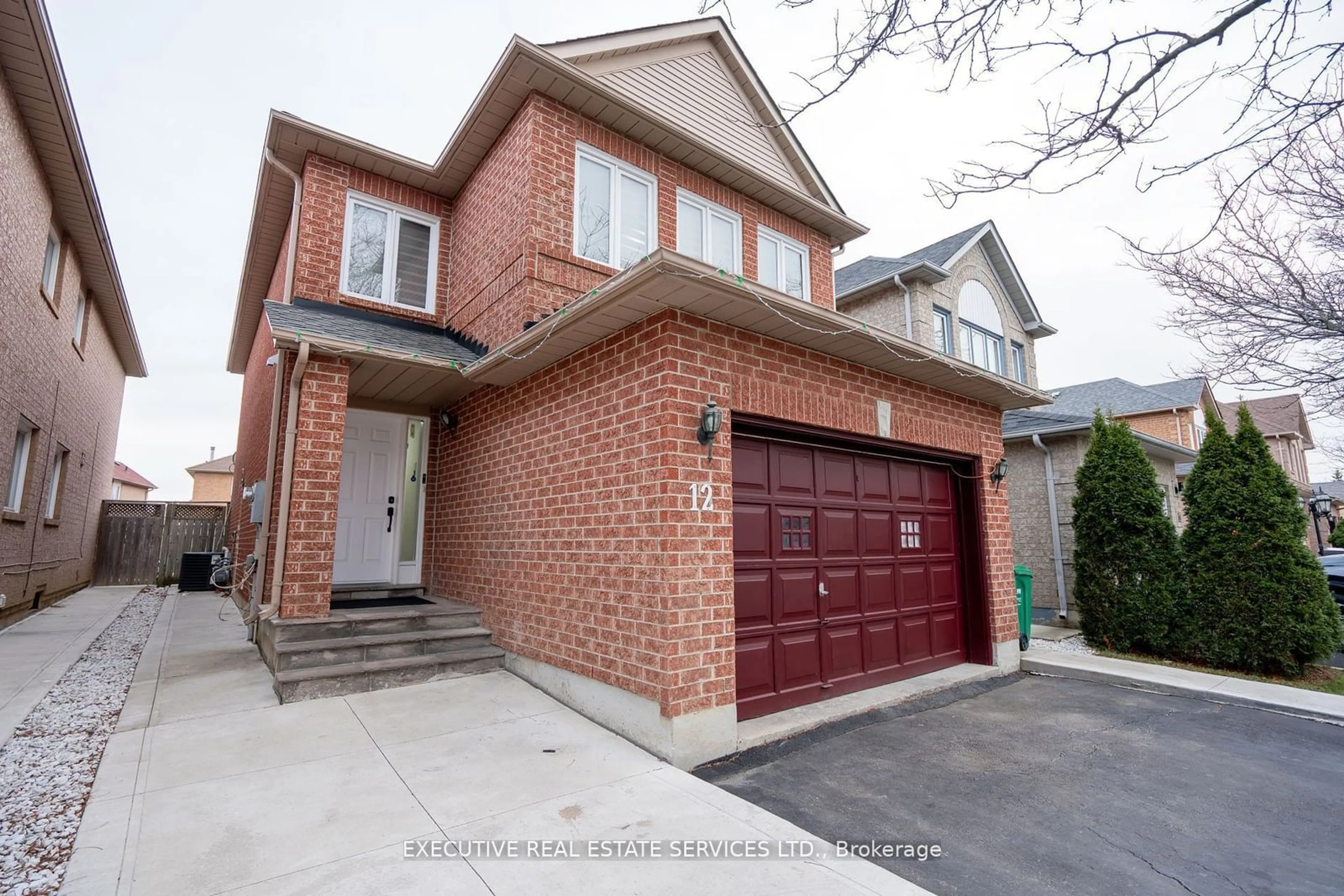 Home with brick exterior material, street for 12 Cedarwood Cres, Brampton Ontario L6X 4K1