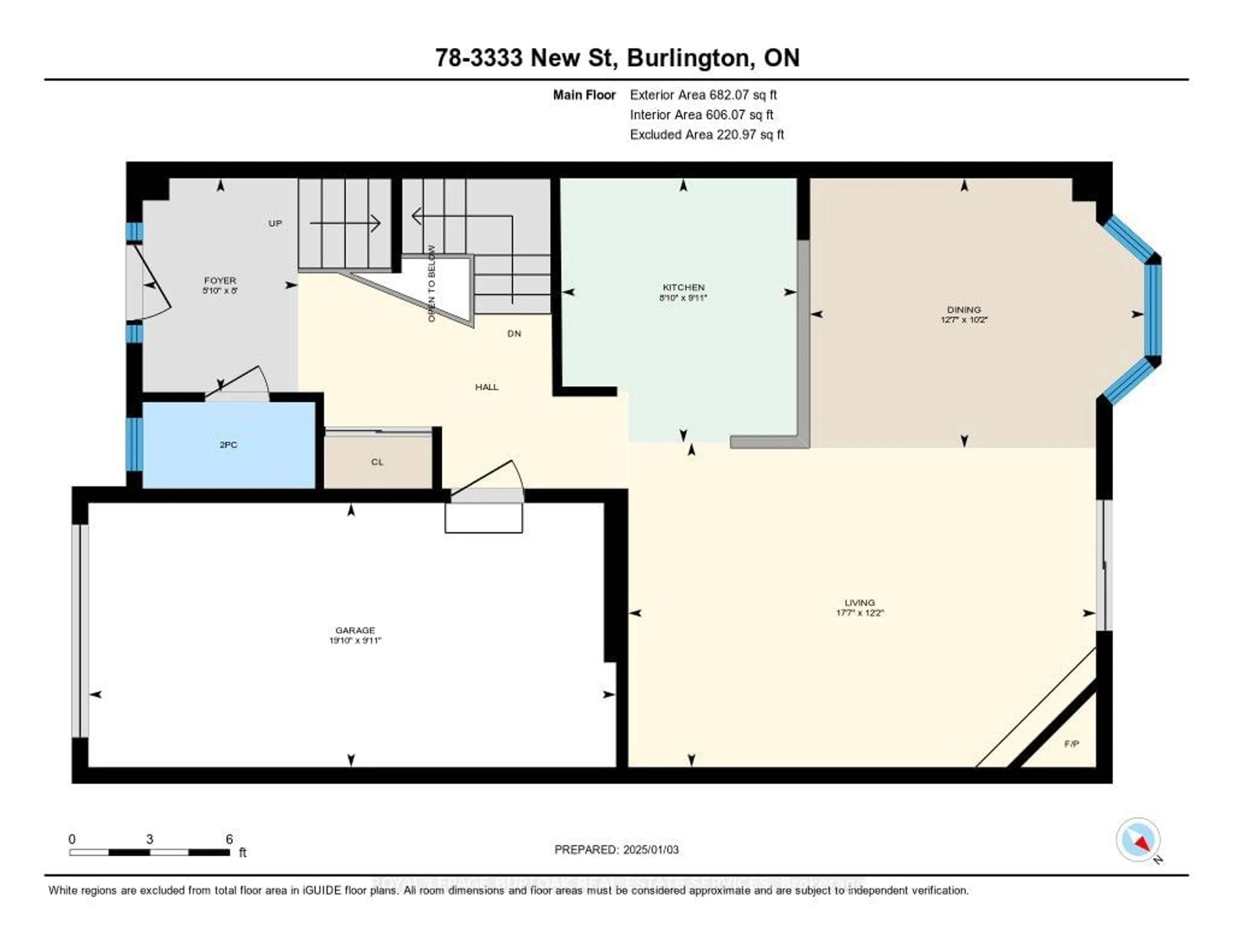 Floor plan for 3333 New St #78, Burlington Ontario L7N 1N1