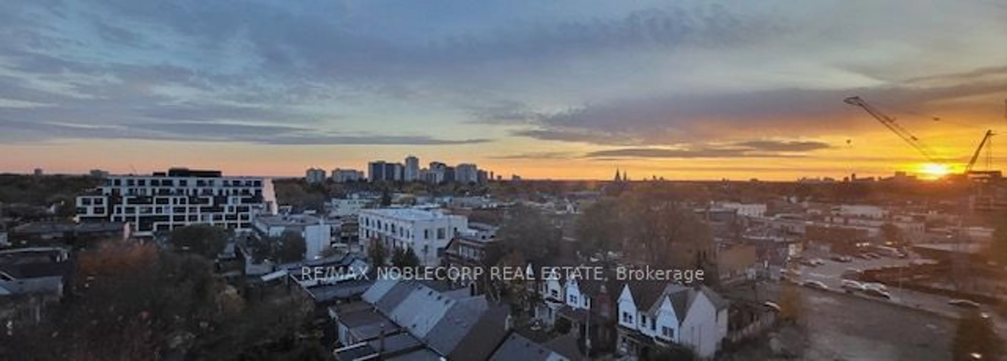 A pic from outside/outdoor area/front of a property/back of a property/a pic from drone, city buildings view from balcony for 61 Heintzman St #914, Toronto Ontario M6P 5A2