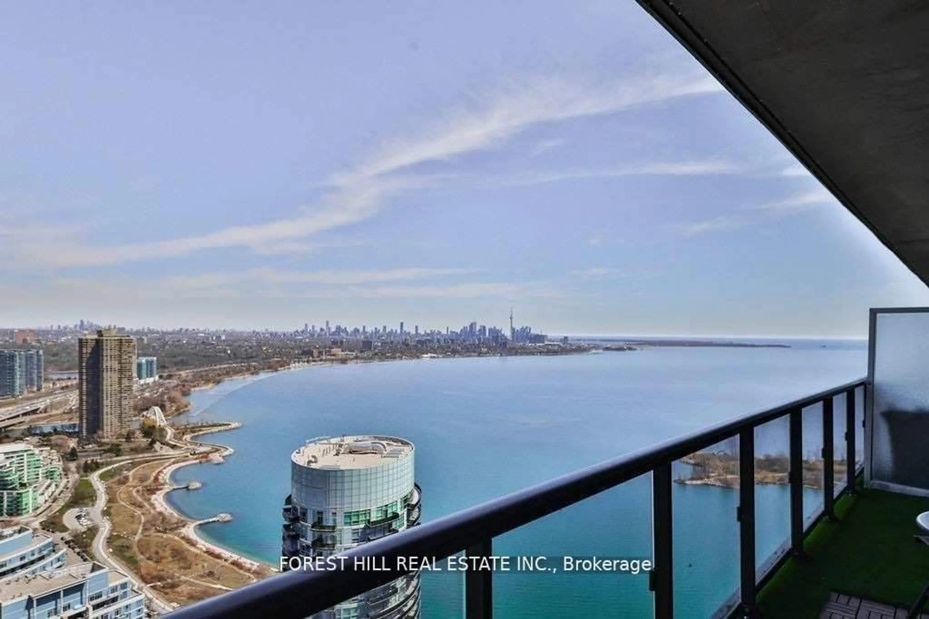 Balcony in the apartment, water/lake/river/ocean view for 56 Annie Craig Dr #4408, Toronto Ontario M8V 0C5