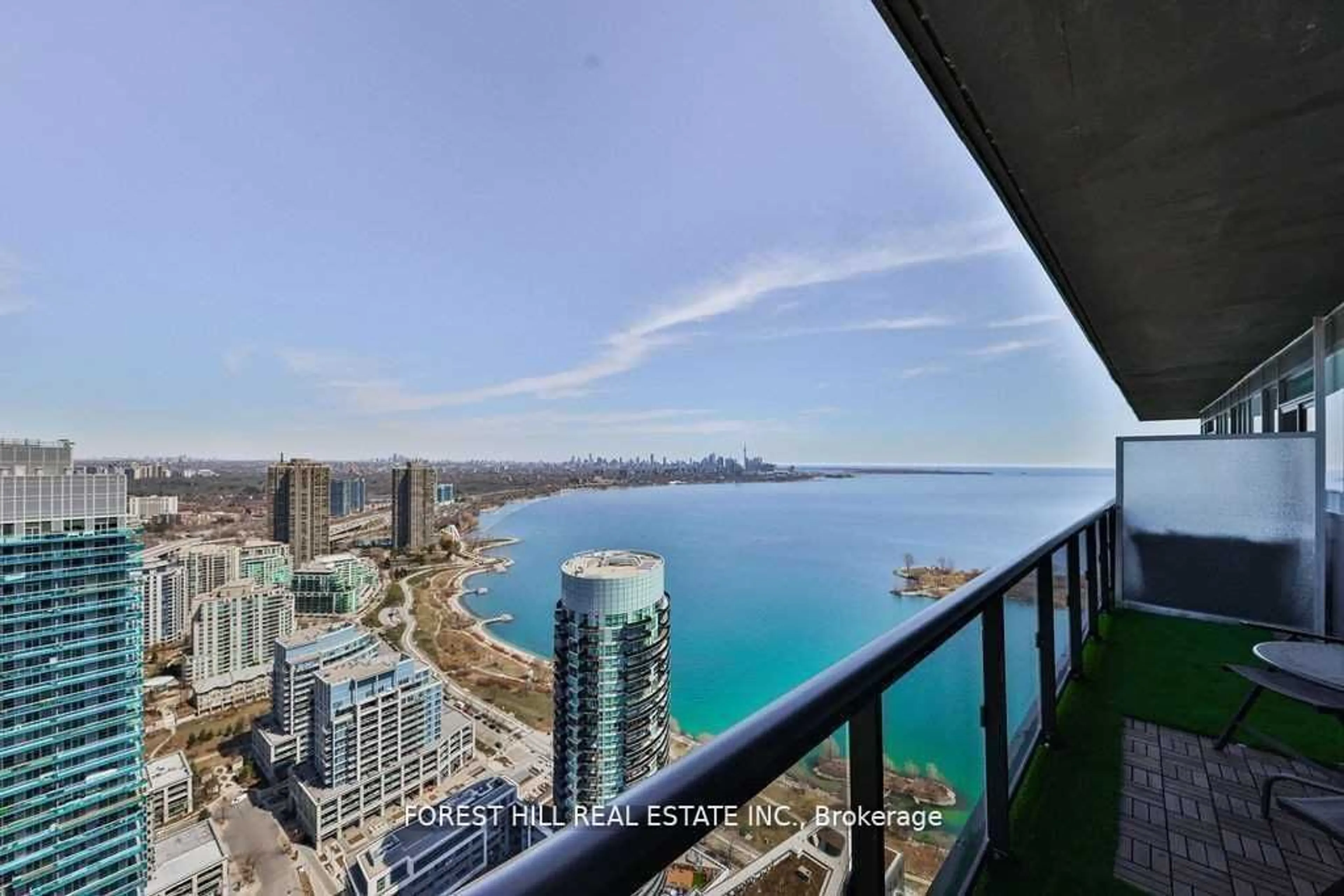 Balcony in the apartment, water/lake/river/ocean view for 56 Annie Craig Dr #4408, Toronto Ontario M8V 0C5