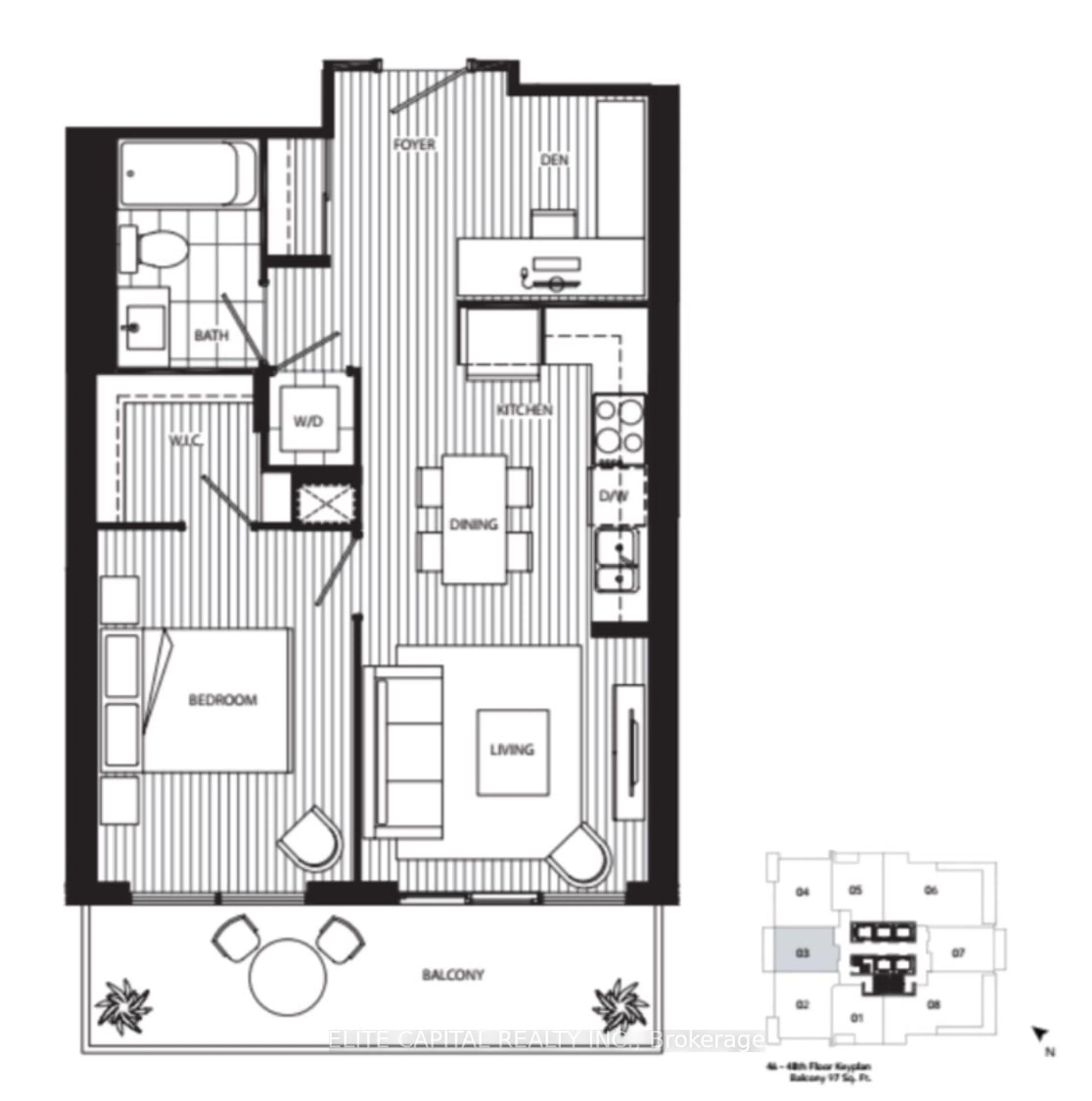 Floor plan for 2220 Lake Shore Blvd #4403, Toronto Ontario M8V 0C1