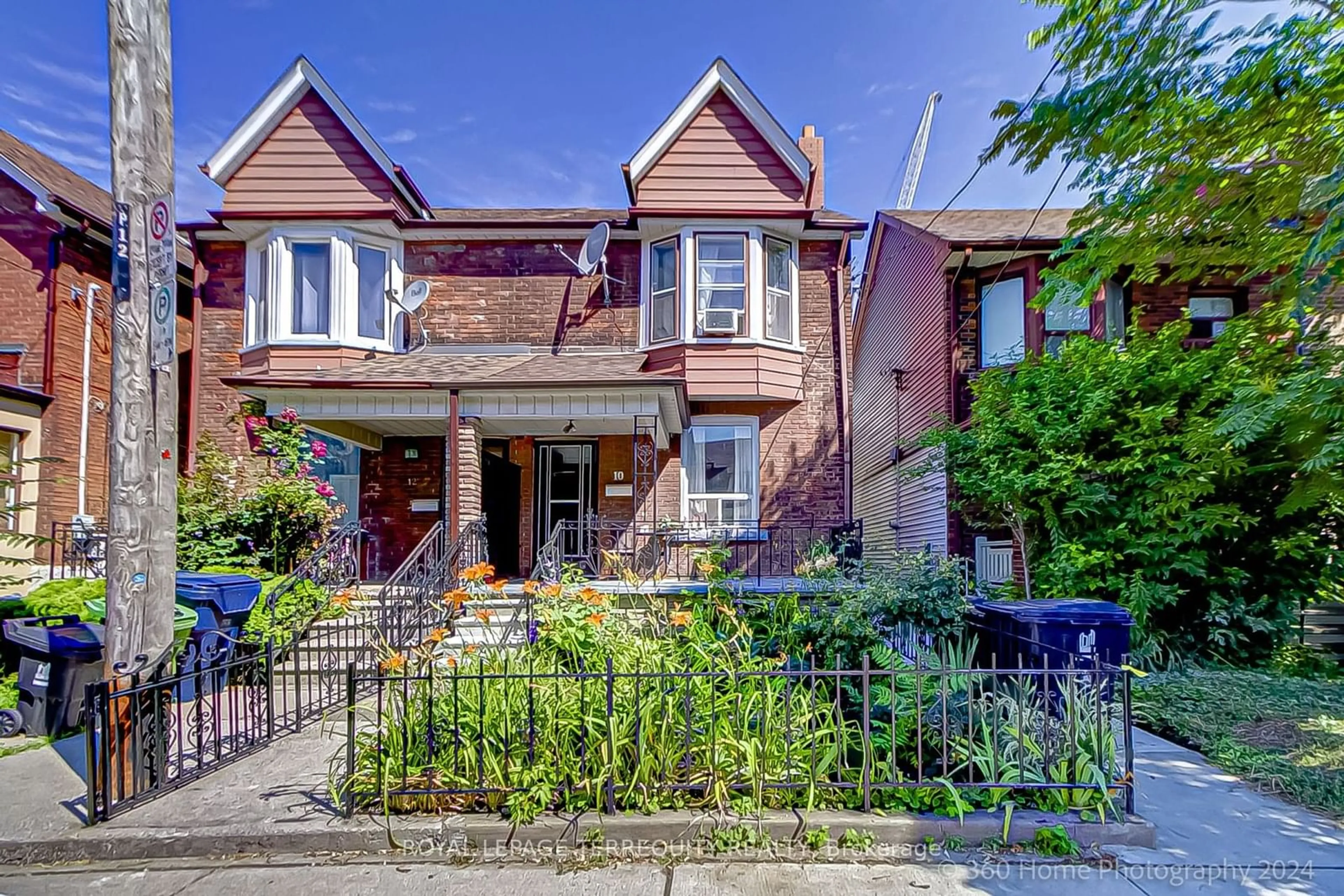 Home with brick exterior material, street for 10 Burnfield Ave, Toronto Ontario M6G 1Y5