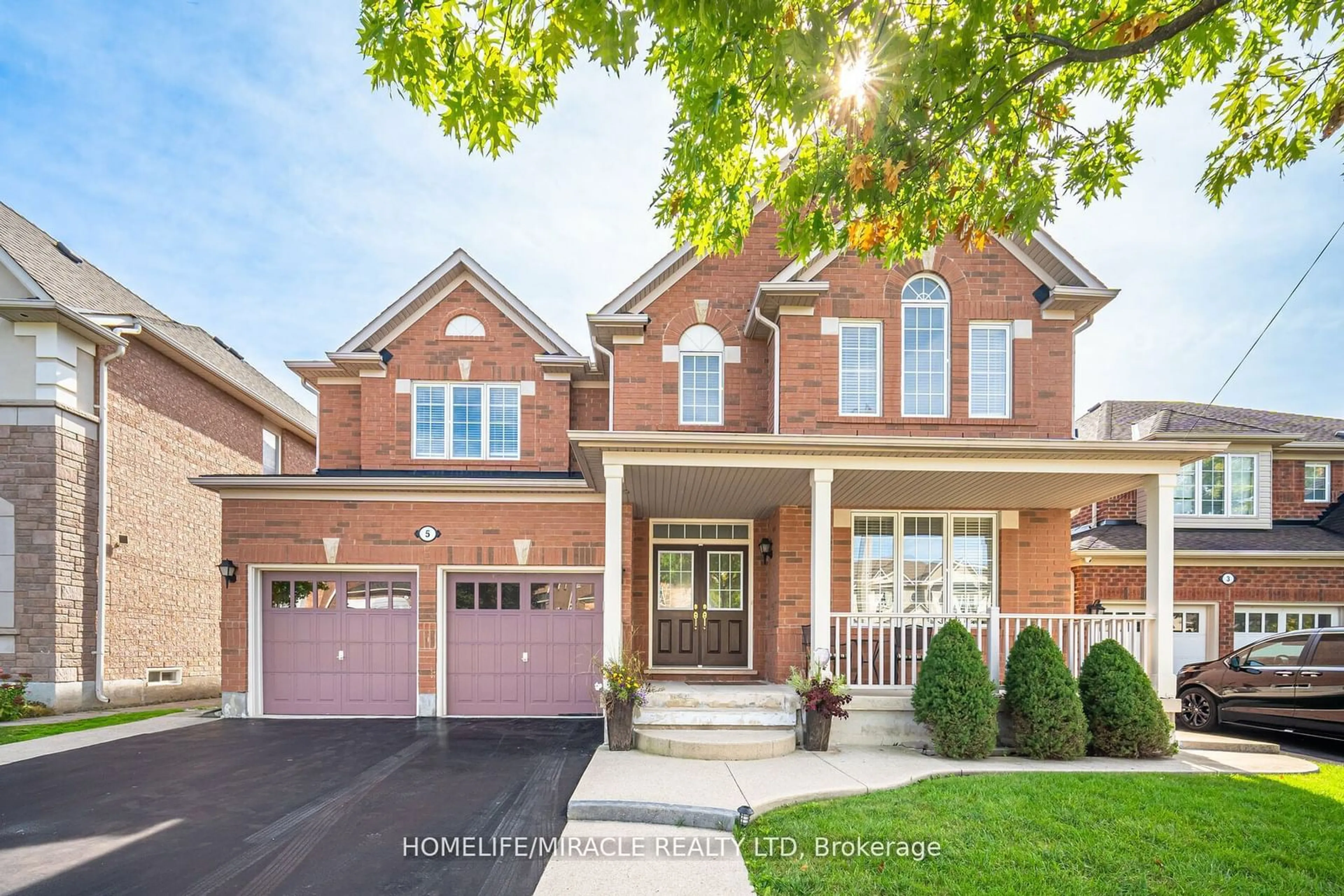 Home with brick exterior material, street for 5 Valleywest Rd, Brampton Ontario L6P 2J9