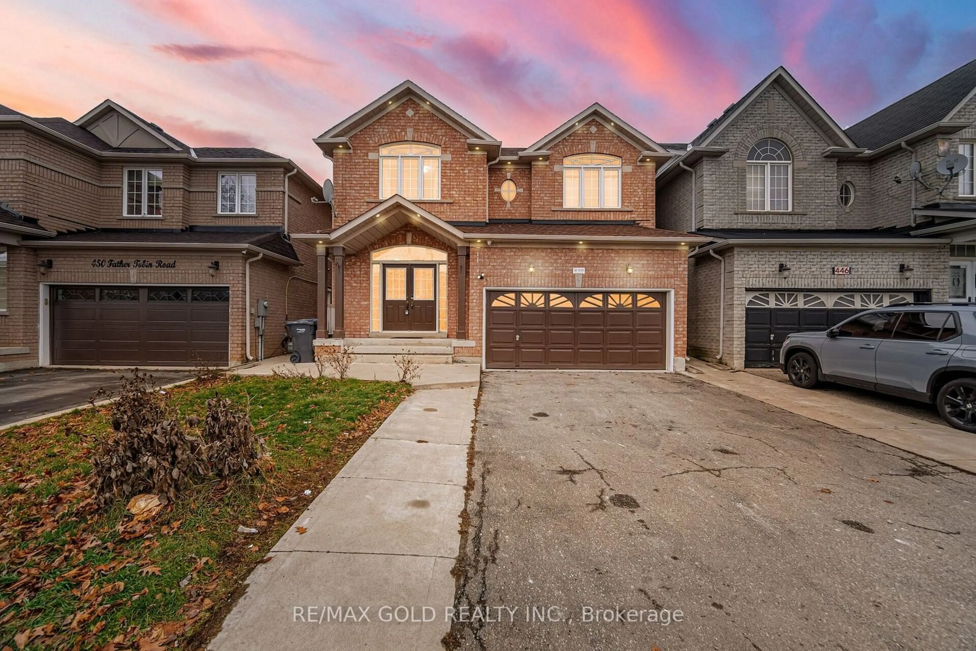 Home with brick exterior material, street for 448 Father Tobin Rd, Brampton Ontario L6R 0S2