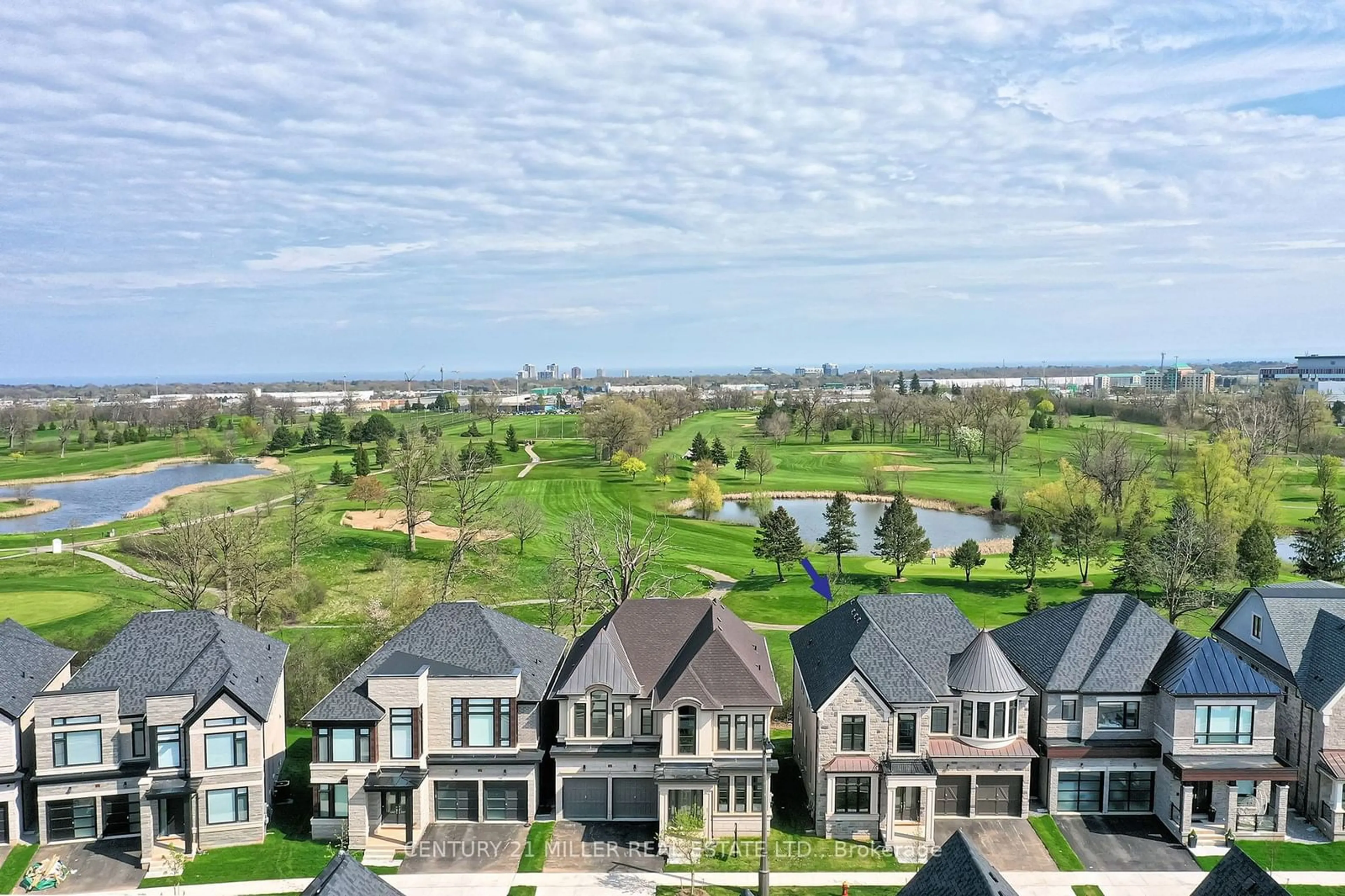 A pic from outside/outdoor area/front of a property/back of a property/a pic from drone, water/lake/river/ocean view for 2356 Charles Cornwall Ave, Oakville Ontario L6M 5M6