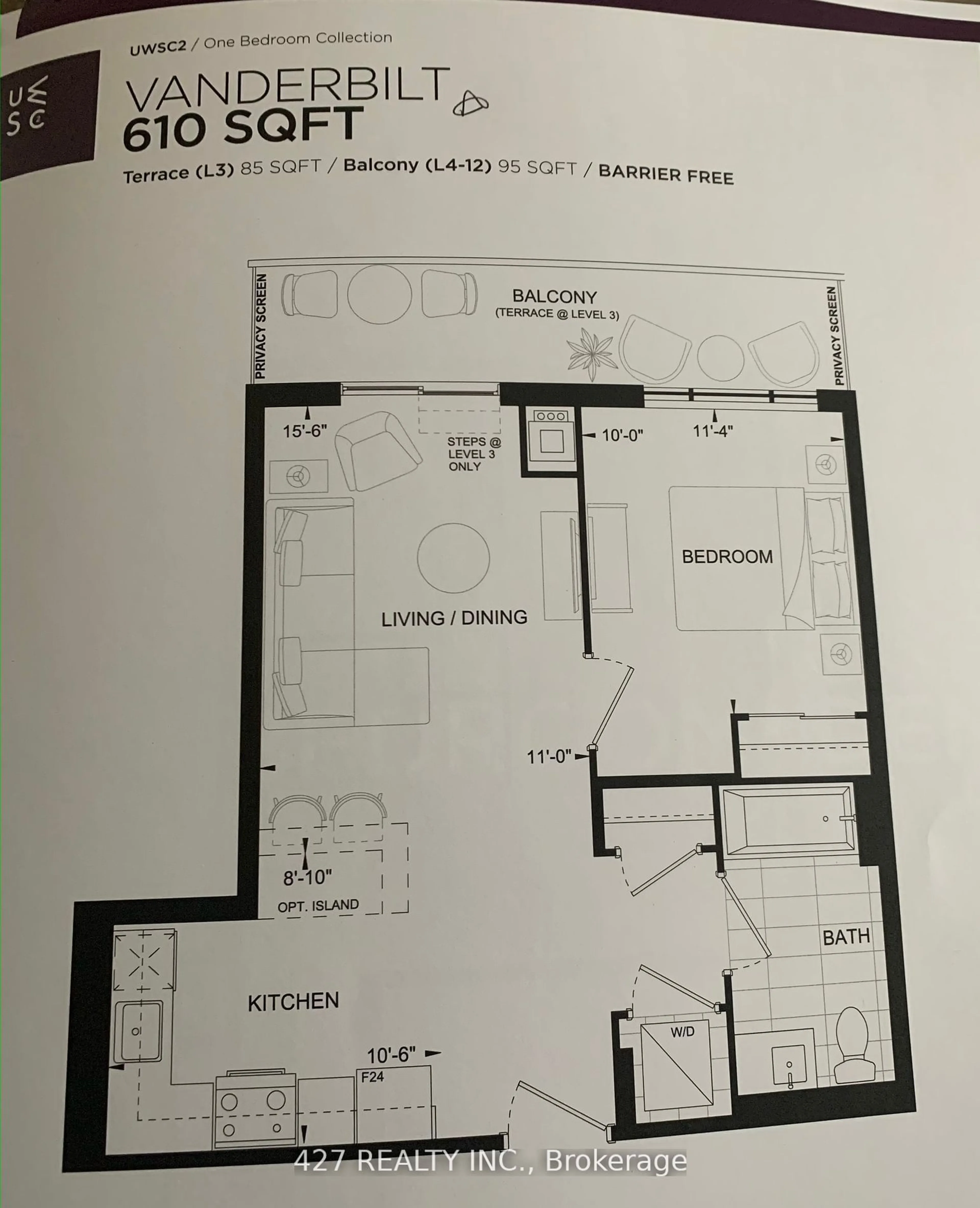 Floor plan for 3220 William Coltson Ave Ave #302, Oakville Ontario L6H 7X9