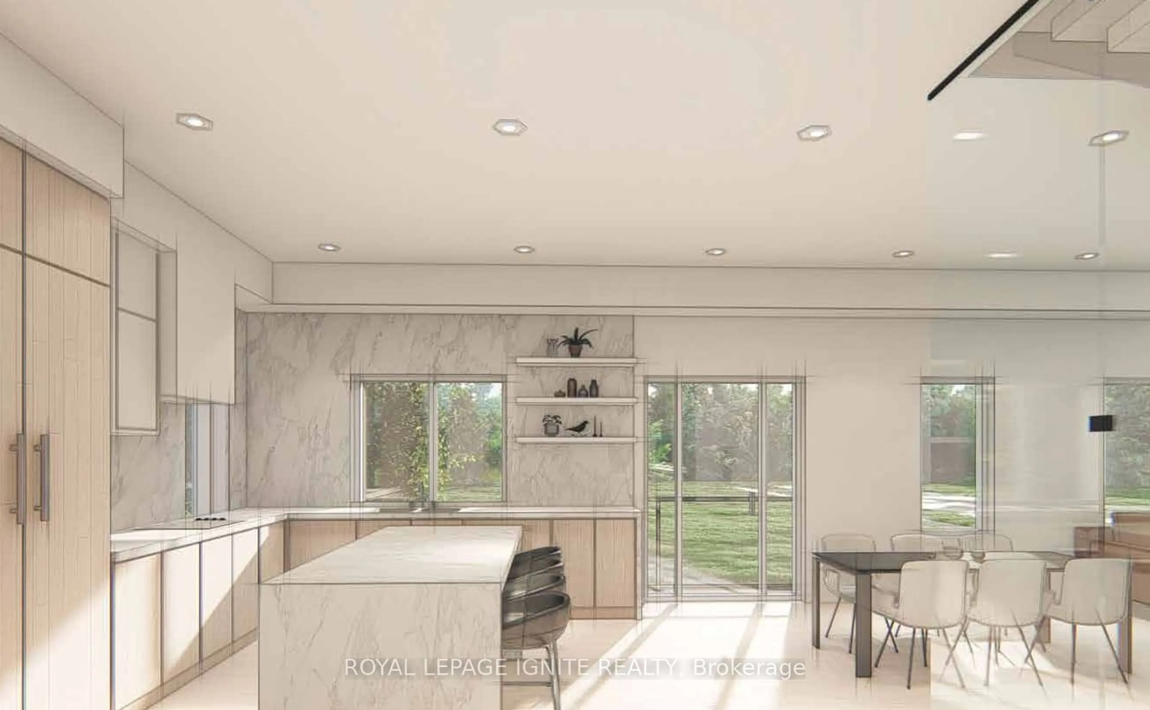 Contemporary kitchen, ceramic/tile floor for 227 Falstaff Ave, Toronto Ontario M6L 2G2