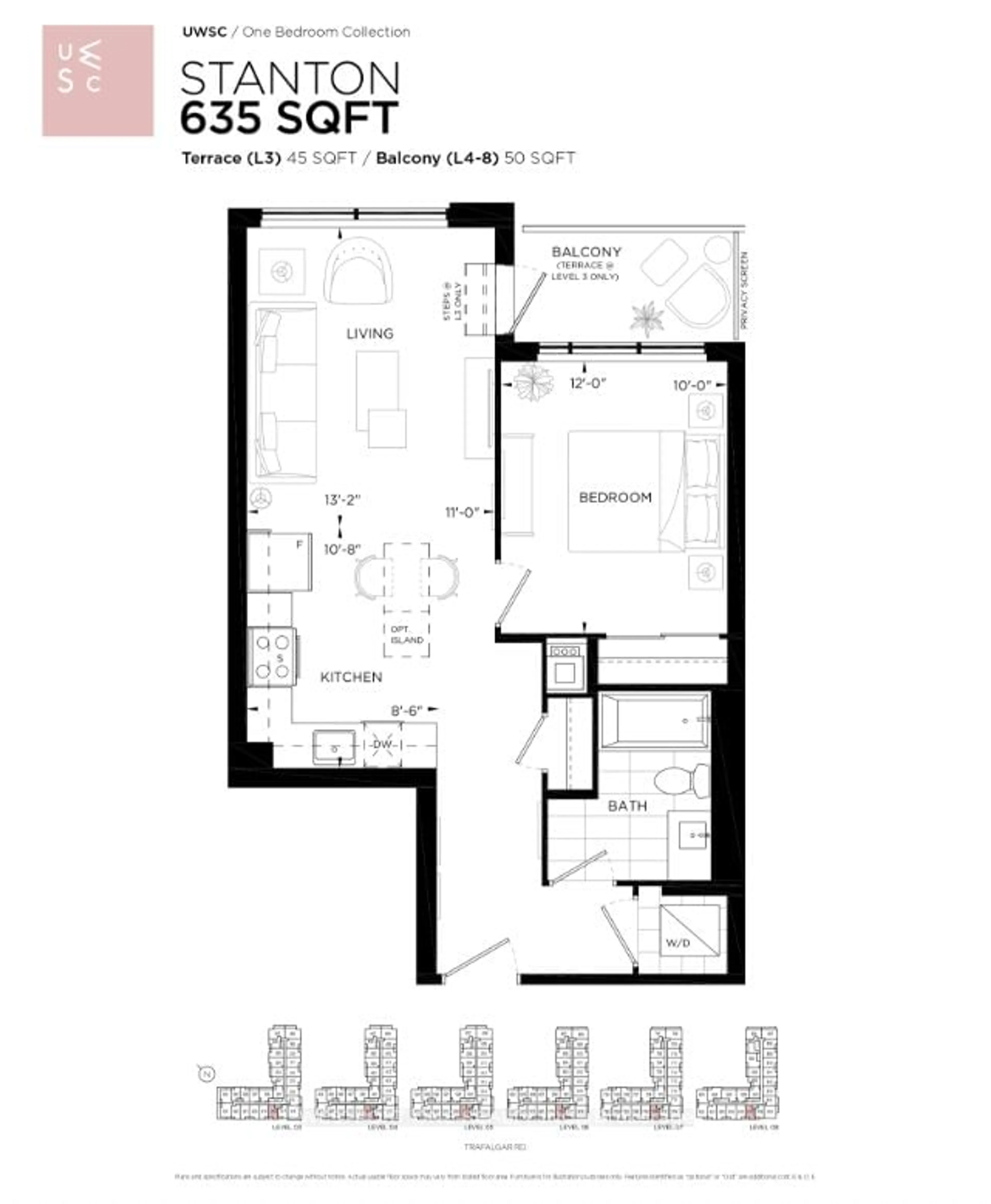 Floor plan for 3200 William Coltson Ave #318, Oakville Ontario L6H 7W8