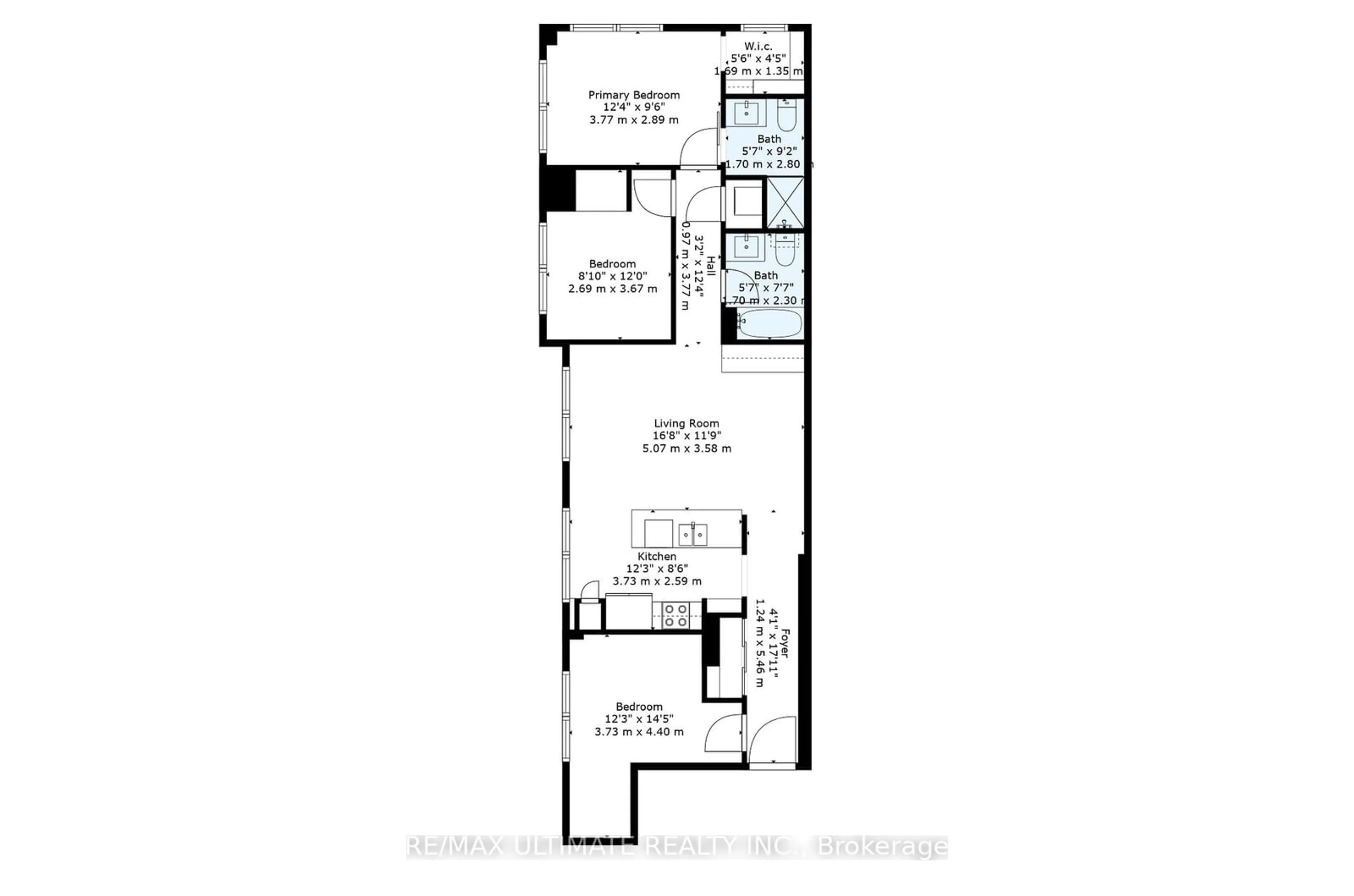 Floor plan for 1910 Lake Shore Blvd #201, Toronto Ontario M6S 1A2