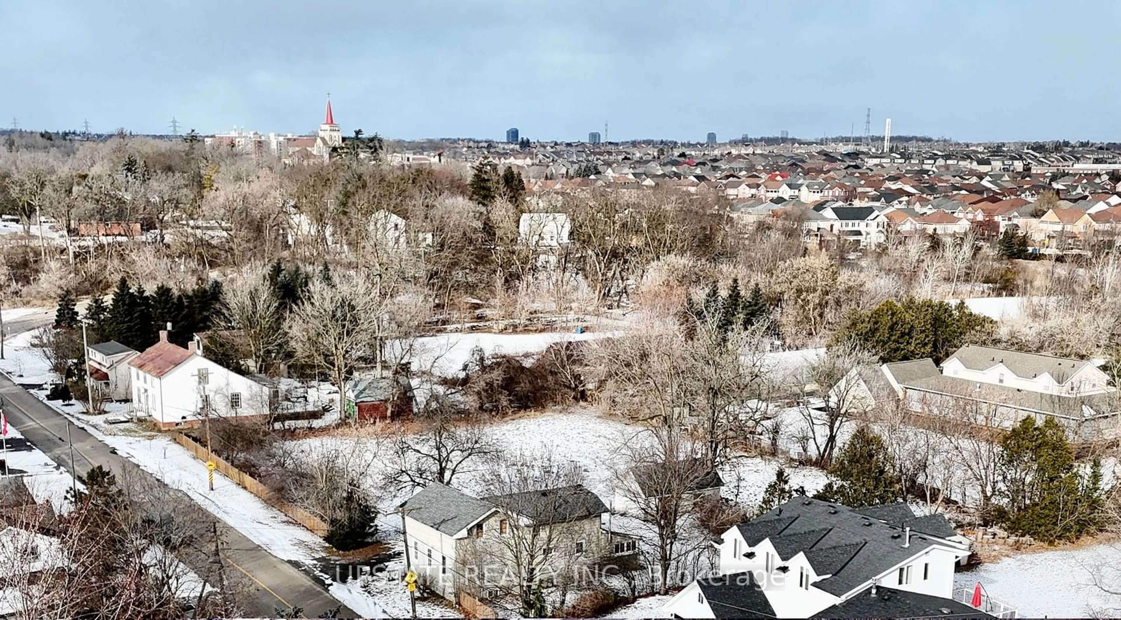 A pic from outside/outdoor area/front of a property/back of a property/a pic from drone, city buildings view from balcony for 7749 Churchville Rd, Brampton Ontario L6Y 0H3