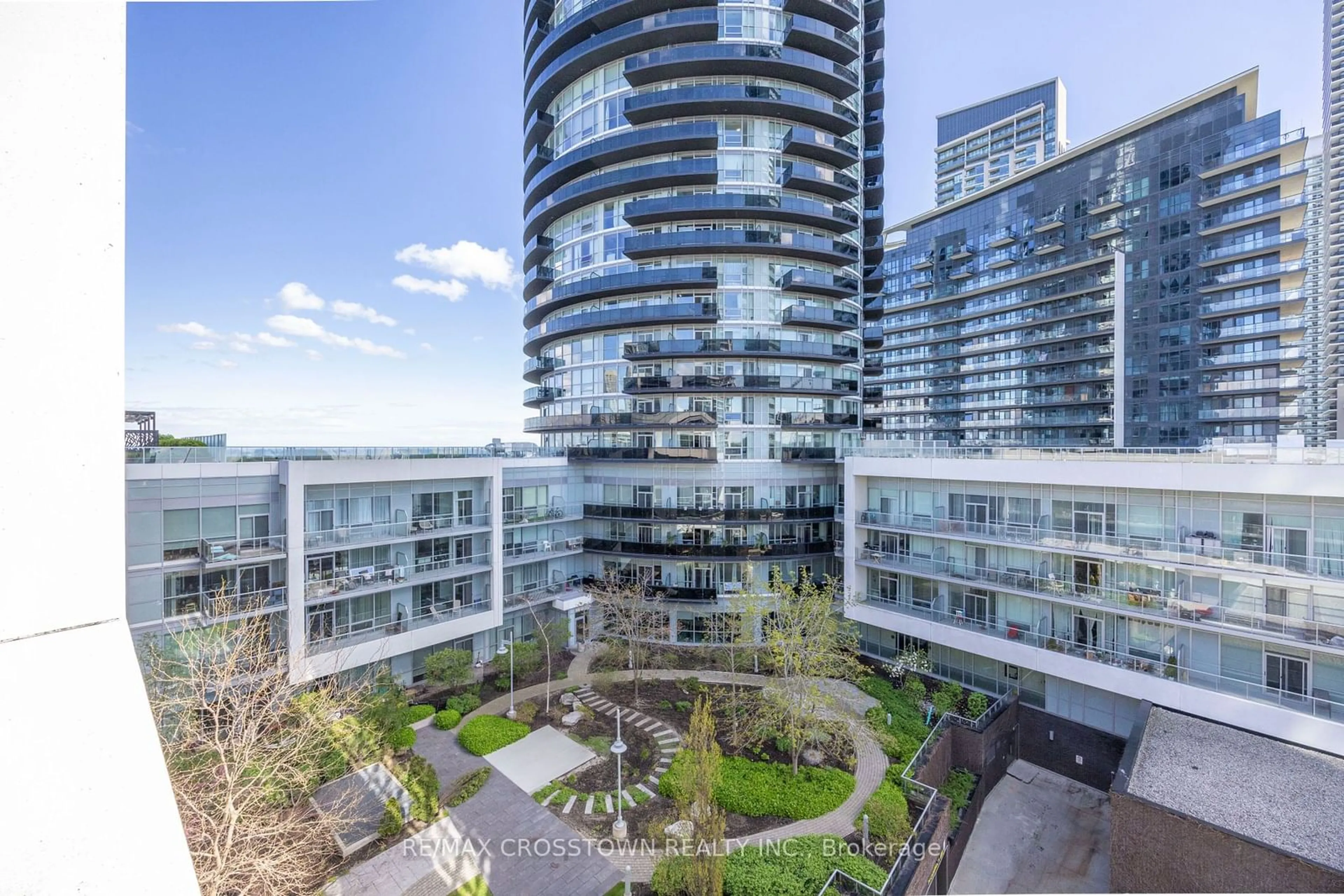 A pic from outside/outdoor area/front of a property/back of a property/a pic from drone, city buildings view from balcony for 80 Marine Parade Dr #201, Toronto Ontario M8V 4B4