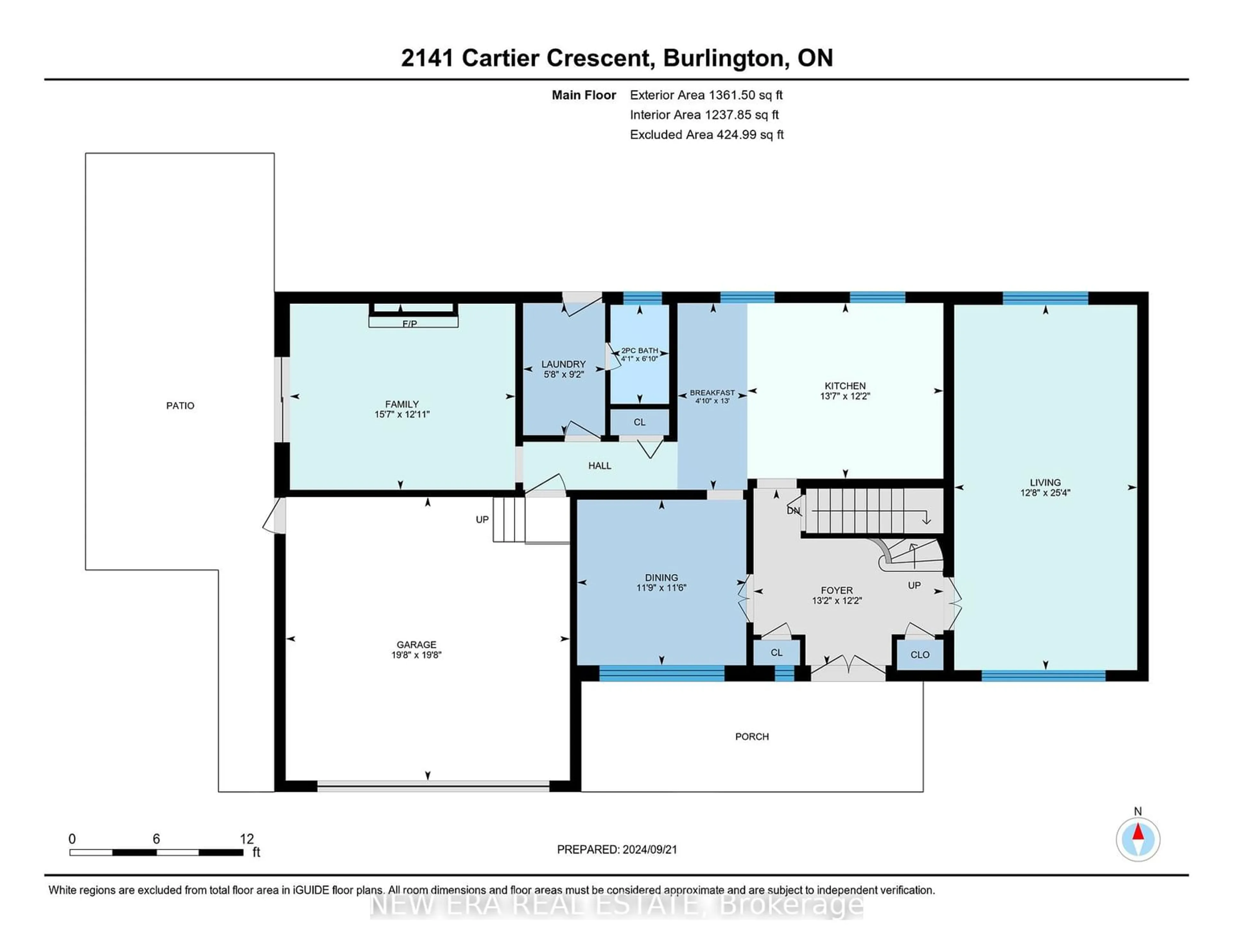 Floor plan for 2141 Cartier Cres, Burlington Ontario L7P 4C1