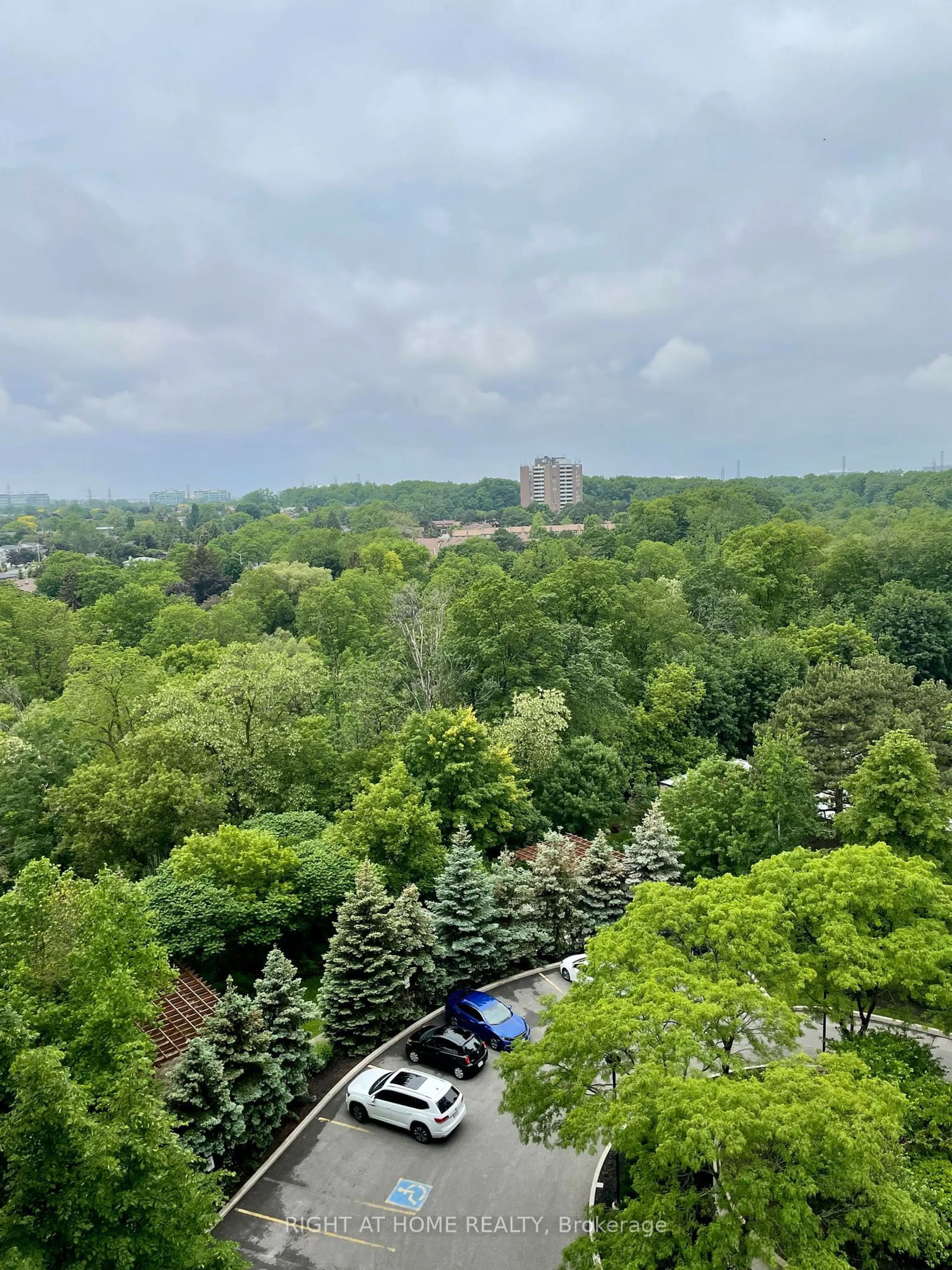 A pic from outside/outdoor area/front of a property/back of a property/a pic from drone, city buildings view from balcony for 350 Mill Rd #901, Toronto Ontario M9C 5R7