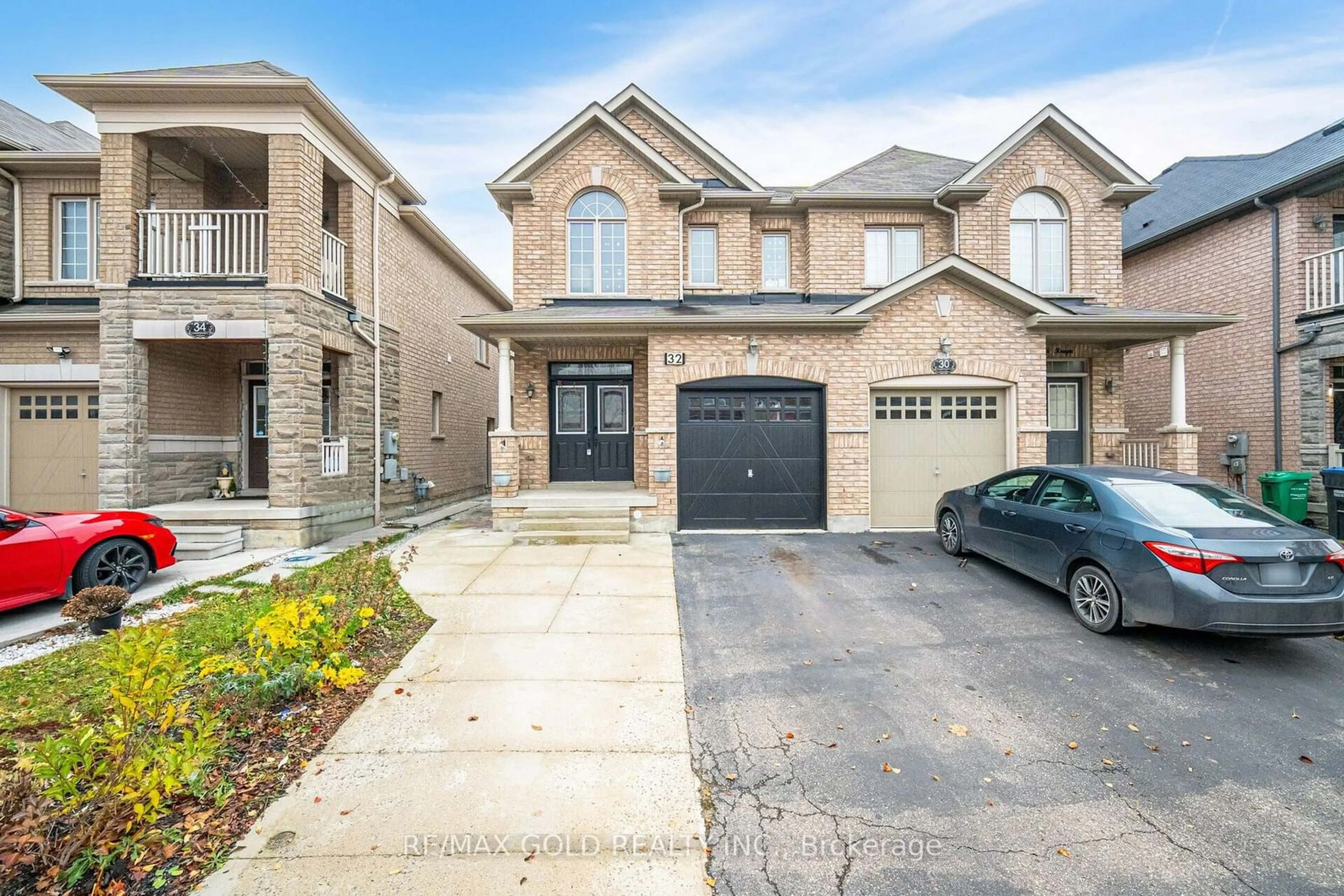 Home with brick exterior material, street for 32 Vanderpool Cres, Brampton Ontario L6P 3W9