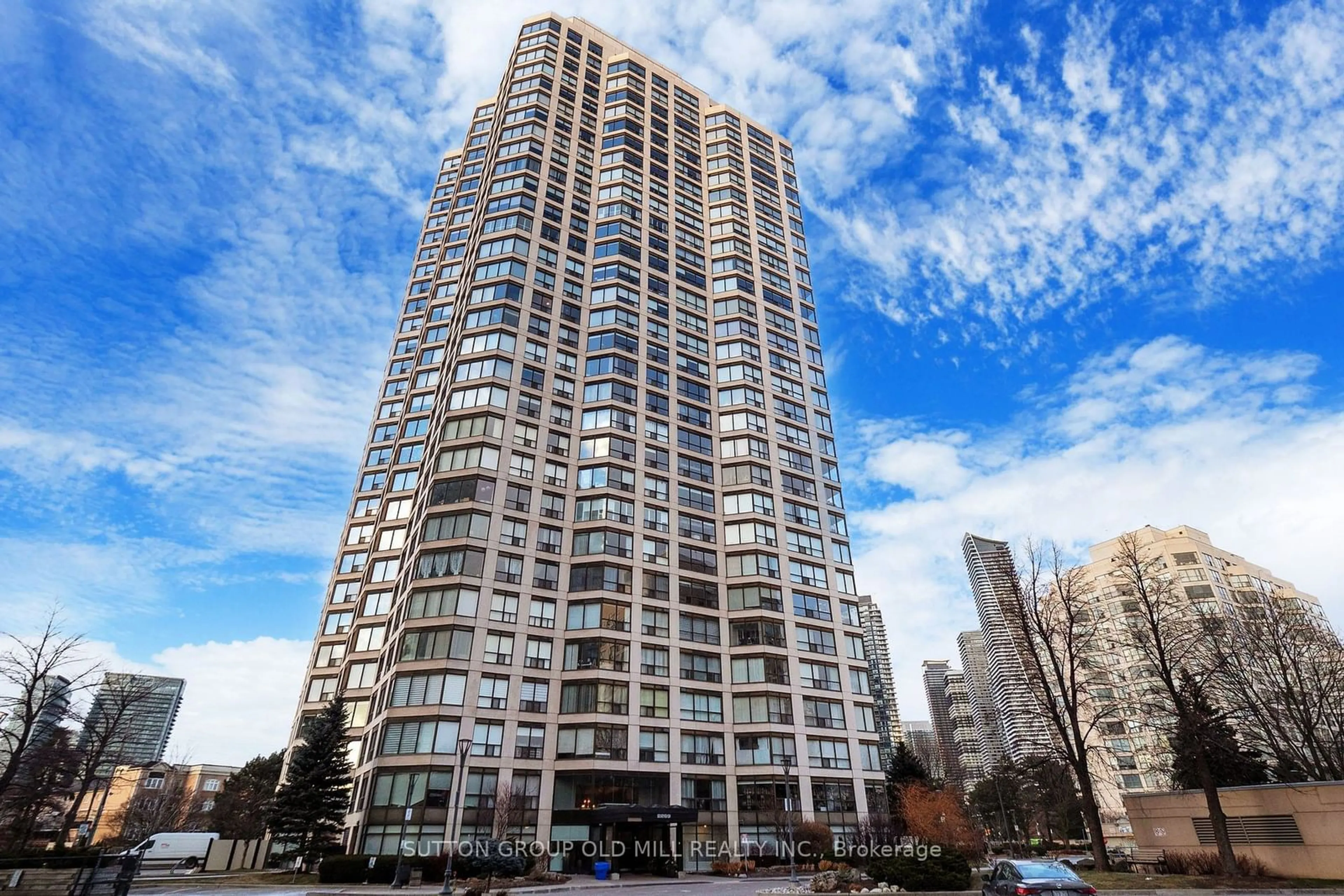 Patio, city buildings view from balcony for 2269 Lake Shore Blvd #1402, Toronto Ontario M8V 3X6